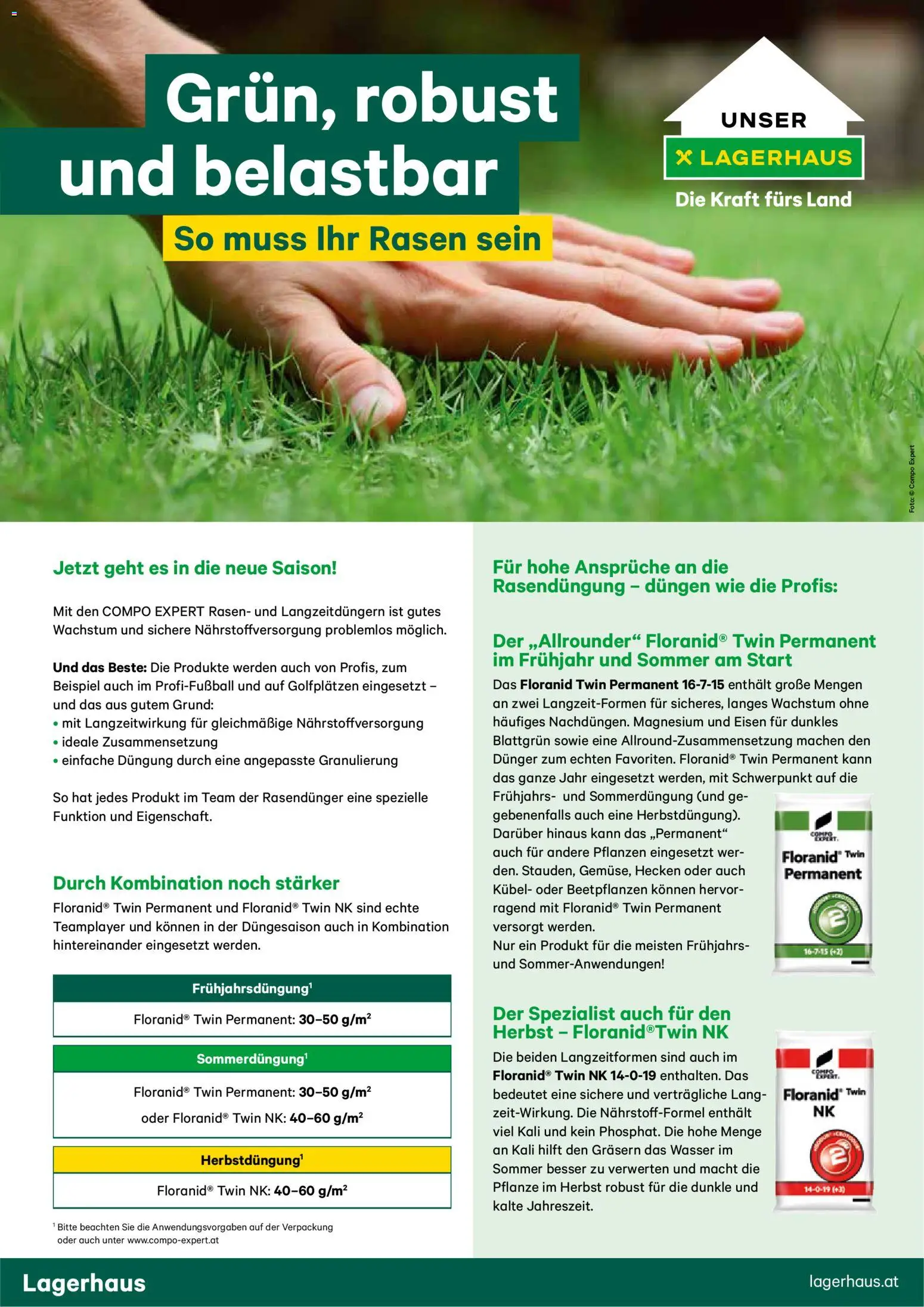 Lagerhaus  Rasen - Duengungsplan - Seite 1- gültig ab 01.01.2026