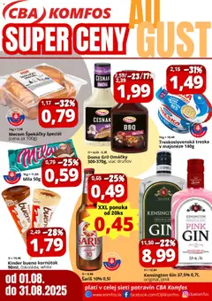CBA Komfos leták platný od 01.08.2025