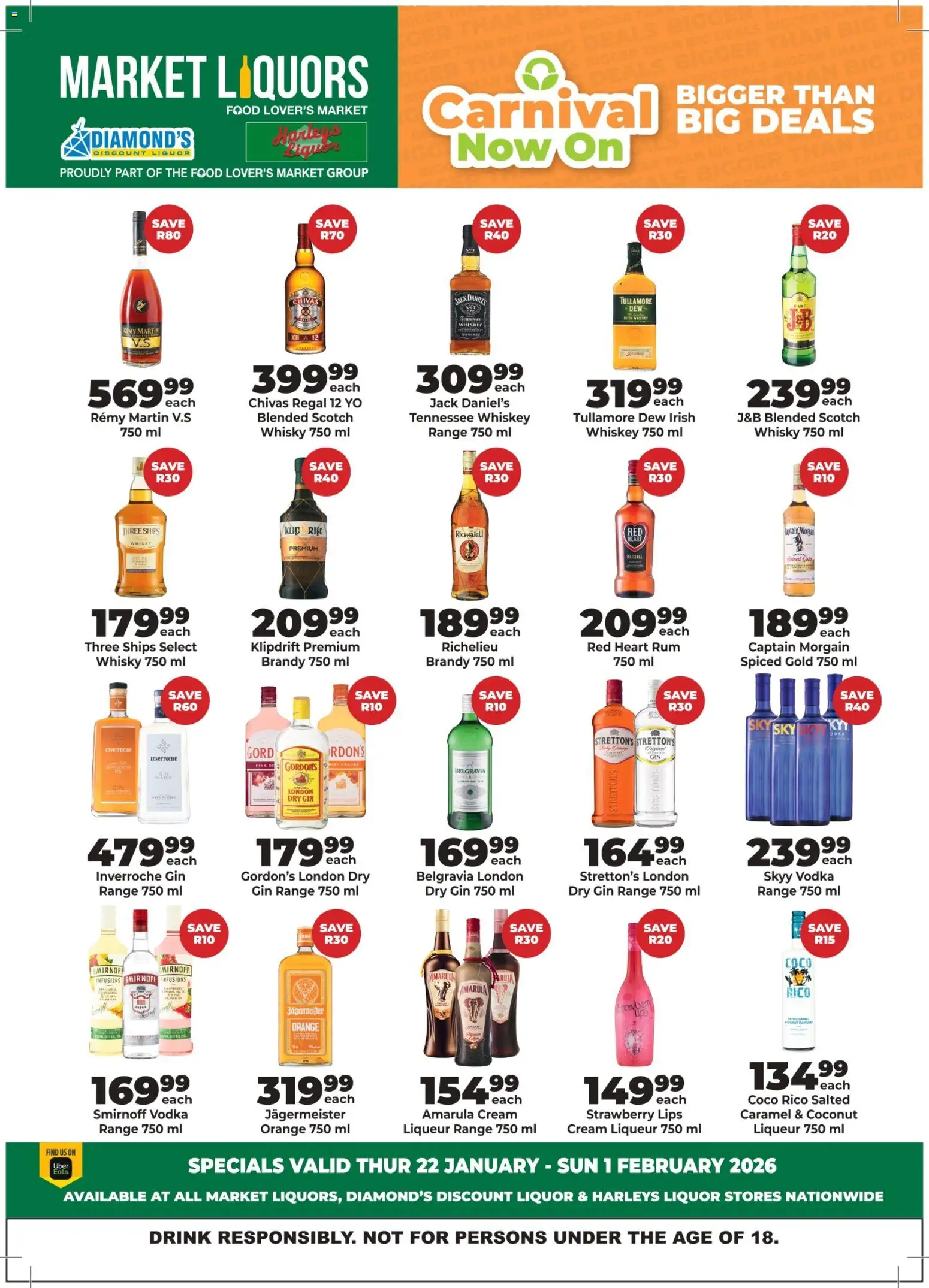 Diamond Discount Liquors Specials - page 1- valid from 22/01/2026