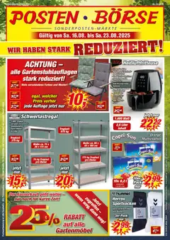 Vorschau Posten Börse Prospekt 	 gültig ab 16.08.2025