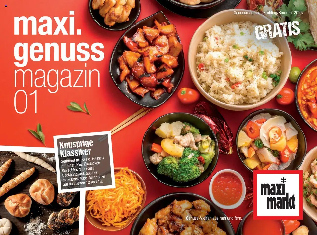 Maximarkt genuss magazin 01 - Seite 1- gültig ab 19.05.2025