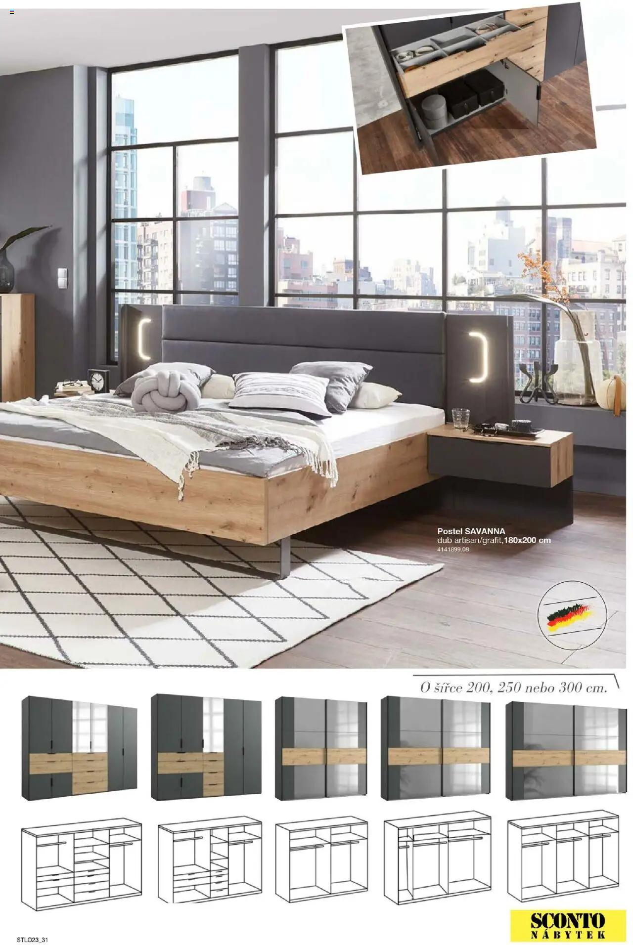 Sconto nábytek katalog - Ložnice - strana 31- platný od 01.01.2025