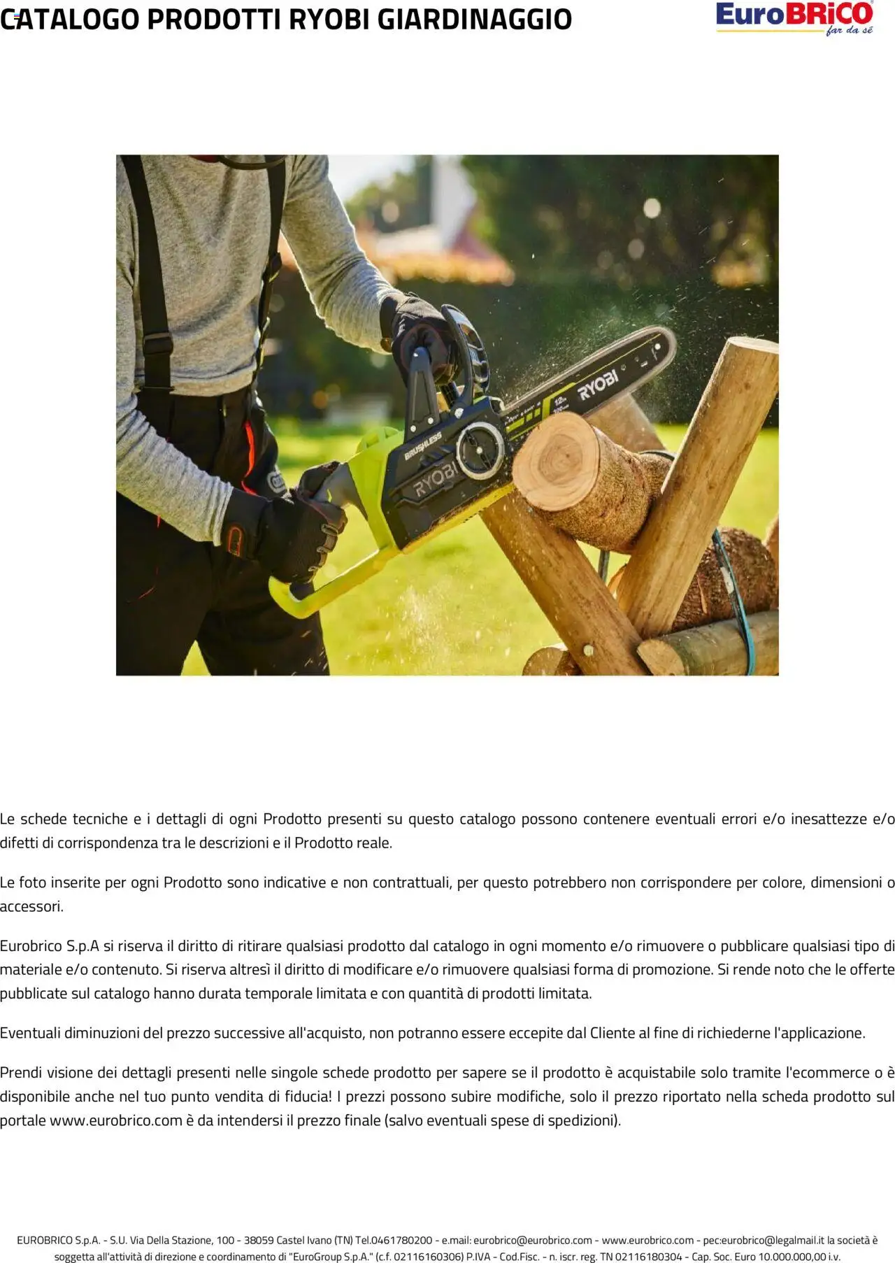 Eurobrico Prodotti Ryobi Giardinaggio catalogo - pagina 62 - valido dal 23/07/2025