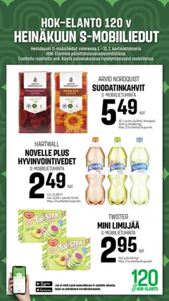 Esikatselu S-market - Heinäkuun S-mobiiliedut voimassa alkaen 01/07/2025