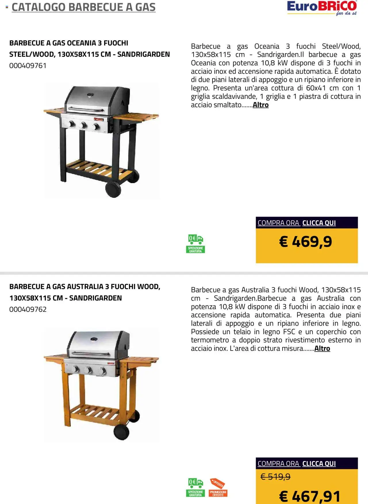 Eurobrico Barbecue a Gas catalogo - pagina 28 - valido dal 23/07/2025