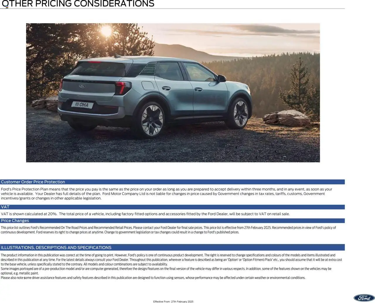 Ford - All-Electric Ford Explorer - page 11- valid from 27/02/2025