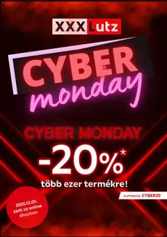 Előnézet XXXLutz Cyber Monday érvényes 2025.12.01.-tól