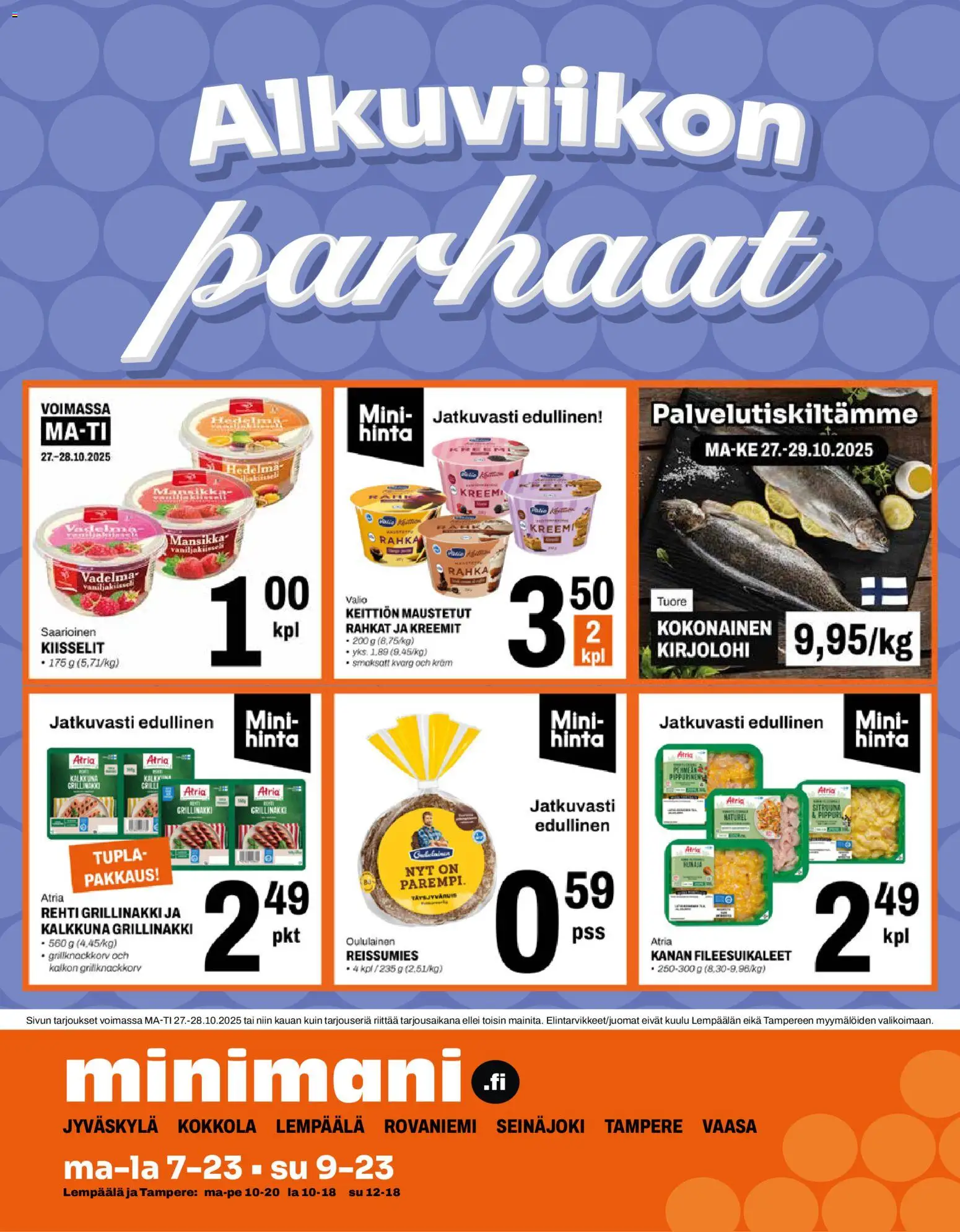 Minimani tarjoukset - sivu 1- voimassa alkaen 27/10/2025