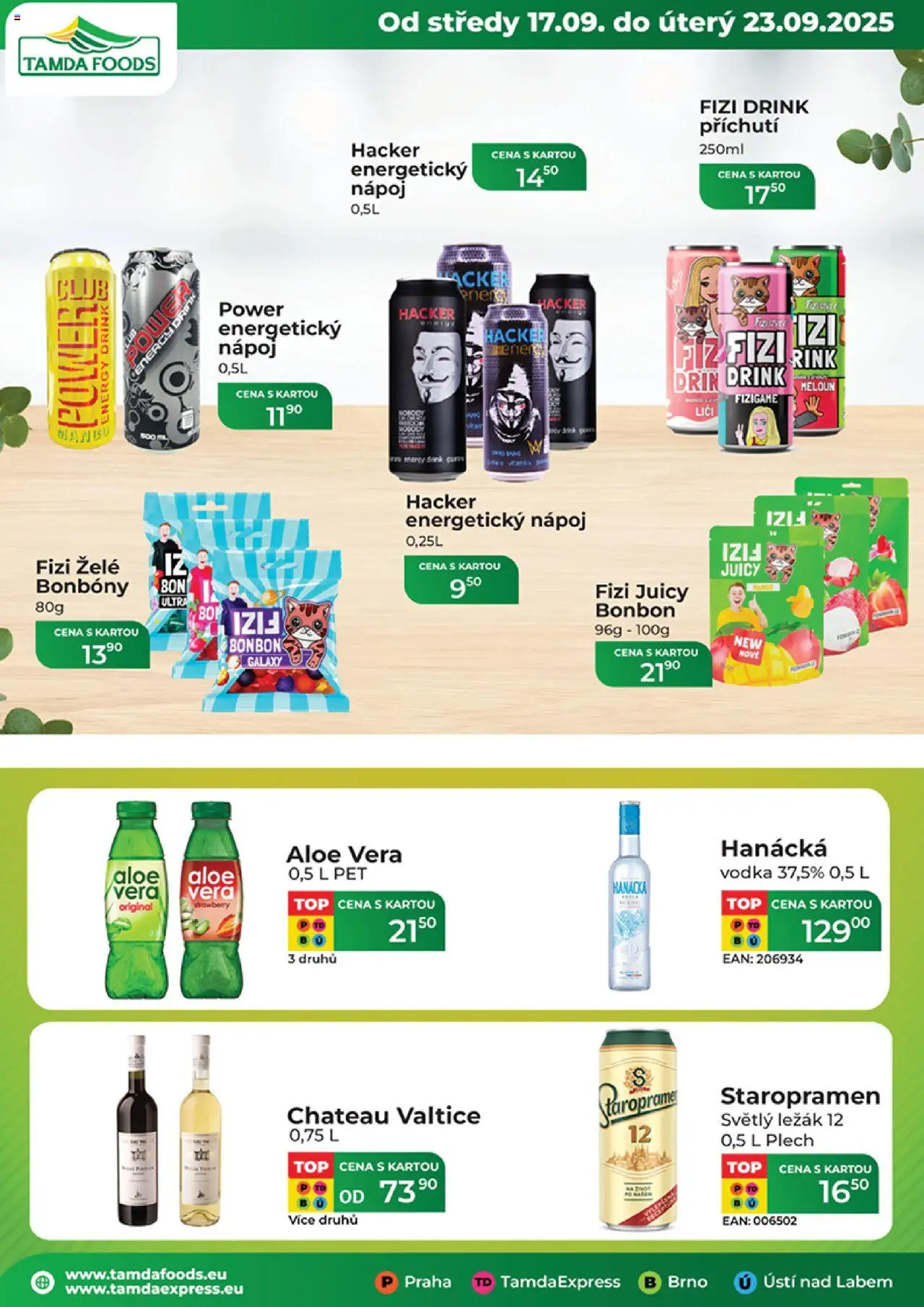 Tamda Foods leták - strana 1- platný od 17.09.2025