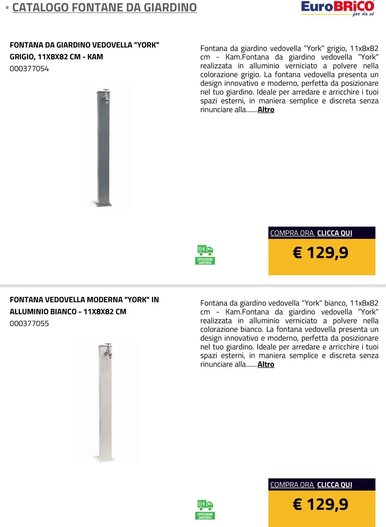 Eurobrico Fontane da Giardino catalogo - pagina 10 - valido dal 23/07/2025