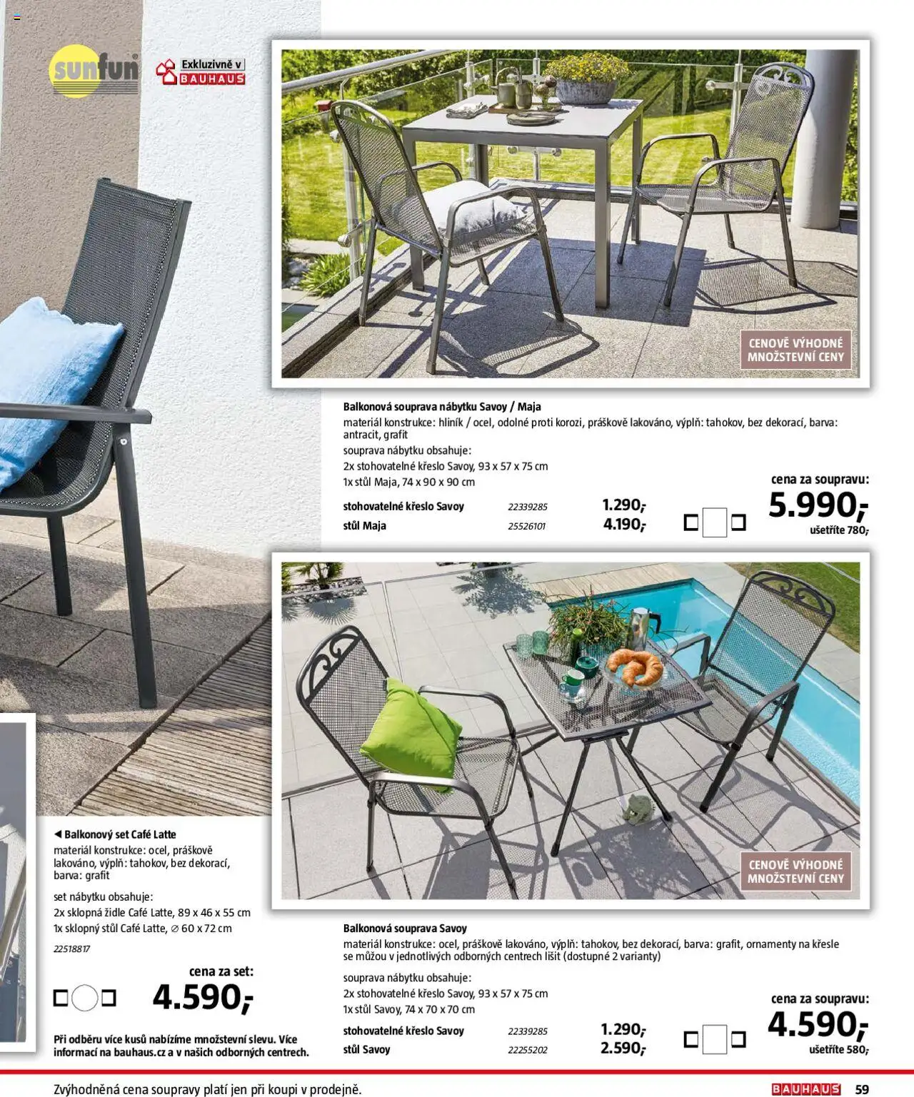 Bauhaus katalog Zahradní nábytek - strana 59- platný od 01.04.2025