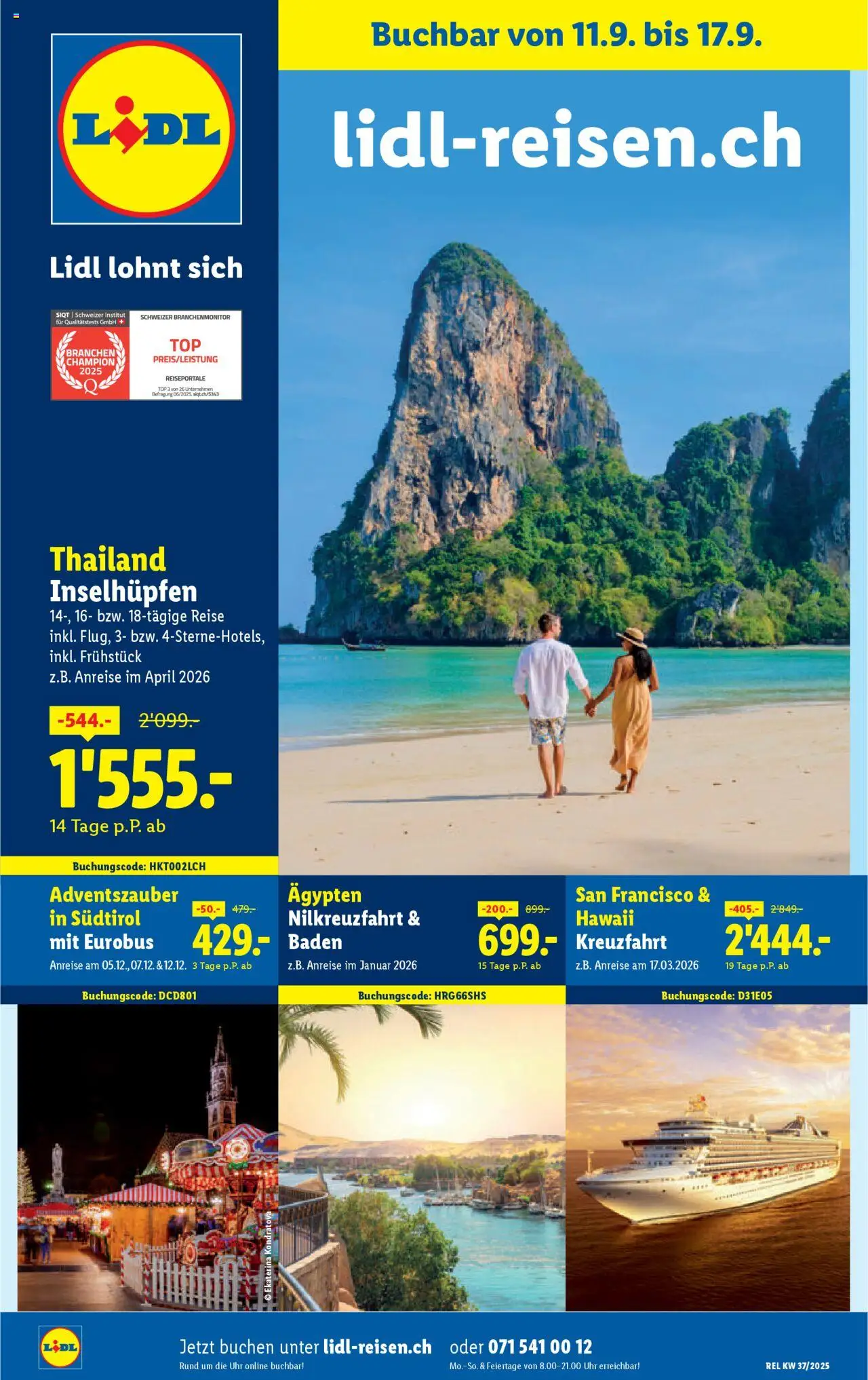 Lidl Aktionen Reisen - Seite 1- gültig ab 11.09.2025