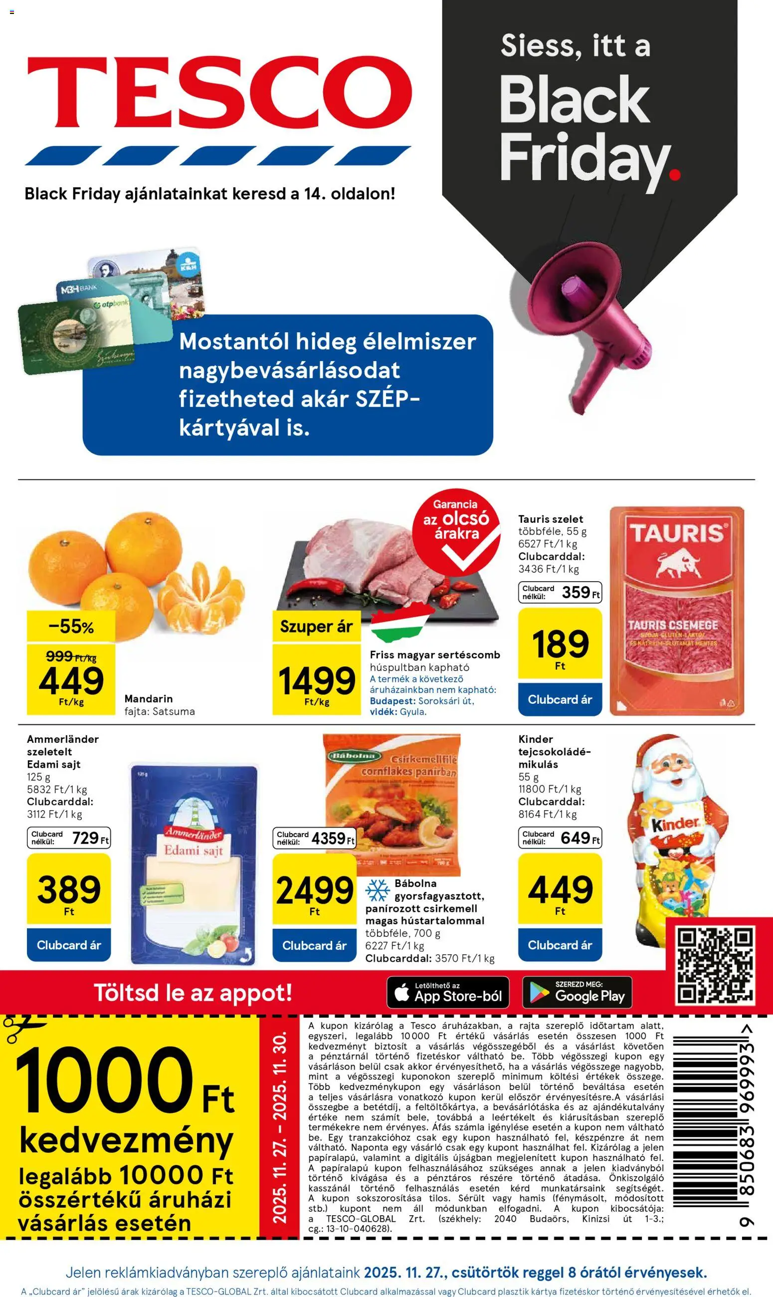 Tesco Hipermarket - Black Friday - 1oldal - érvényes 2025.11.27.-tól