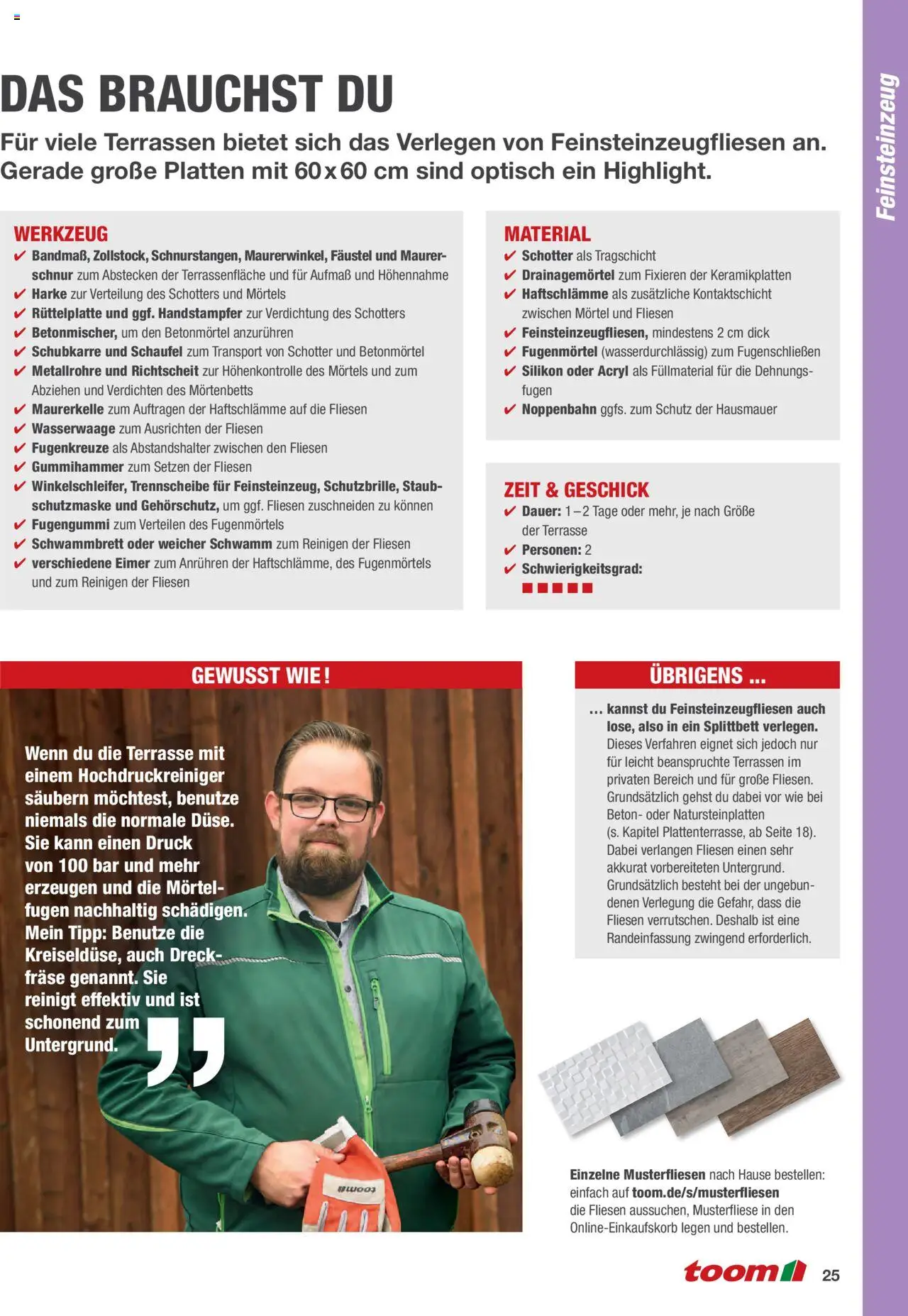 Toom Baumarkt Anleitung Terrasse bauen - Seite 25 - gültig ab 01.01.2024