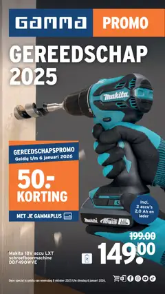 GAMMA - Gereedschap geldig vanaf 08/10/2025