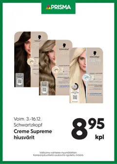 Esikatselu Prisma tarjoukset hiusvärit voimassa alkaen 03/12/2025