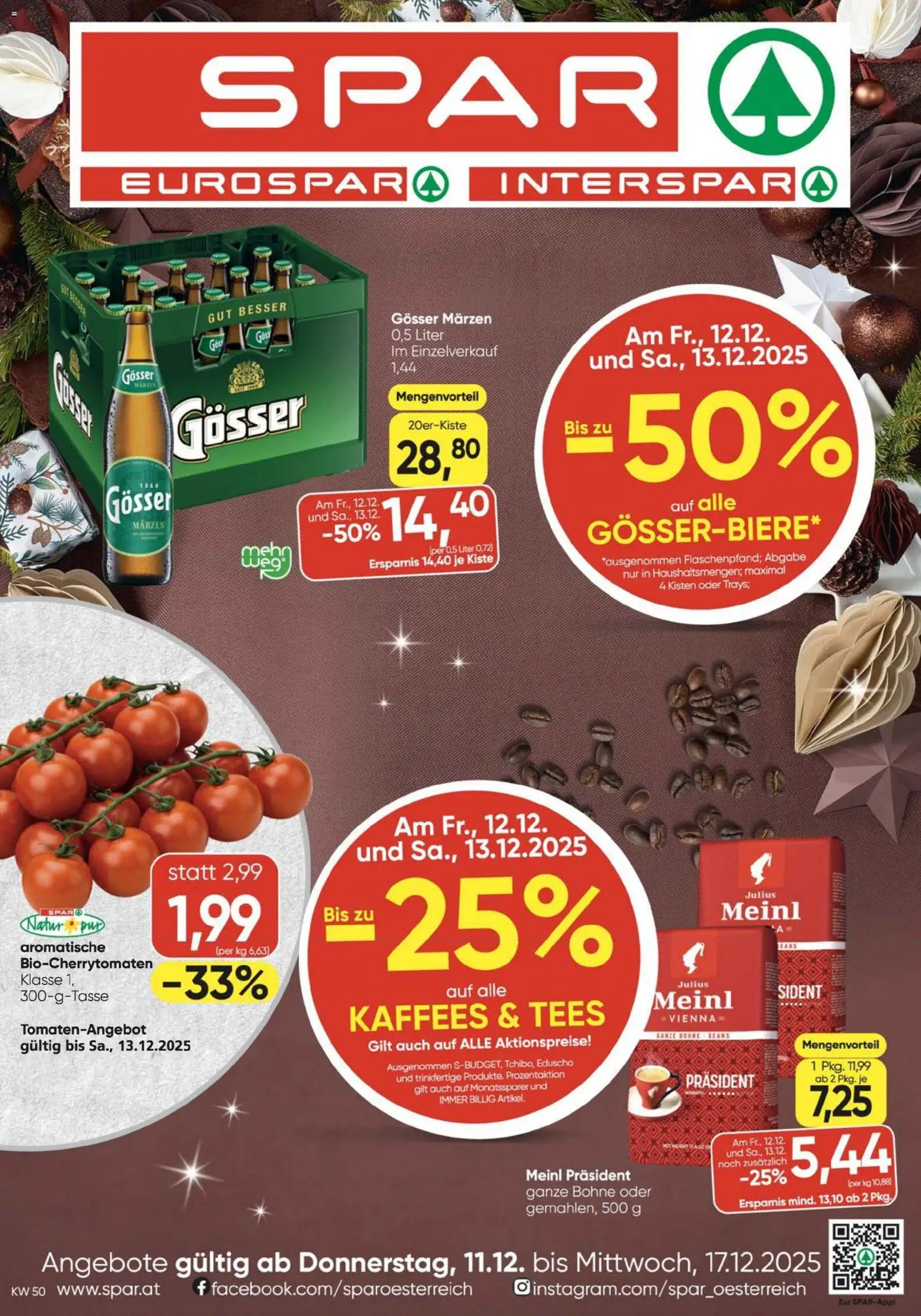 Spar Flugblatt - Seite 1- gültig ab 11.12.2025