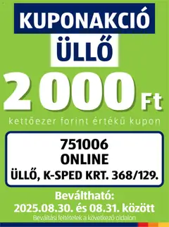 Előnézet Aldi Kupón Akció | Üllő érvényes 2025.08.30.-tól