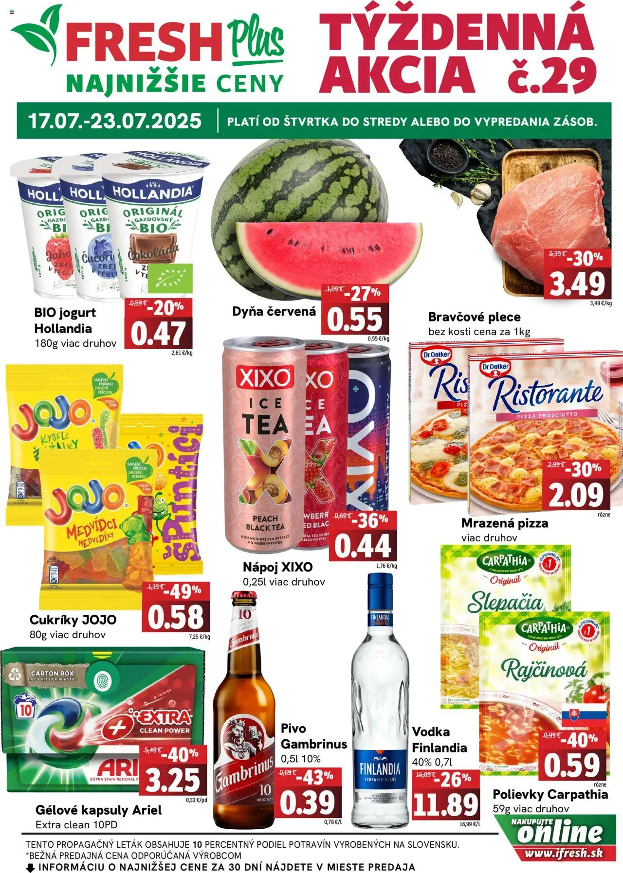 Fresh leták - strana 1- platný od 17.07.2025