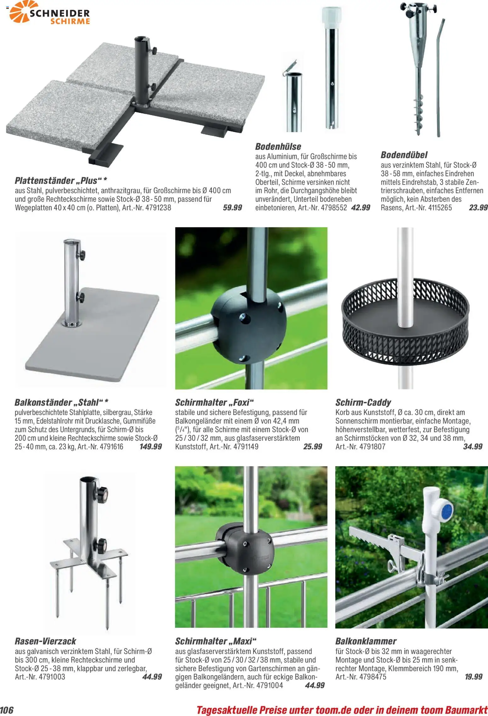 Toom Baumarkt  Gartenmöbel & Solar-Leuchten 2026 - Seite 106 - gültig ab 01.01.2026