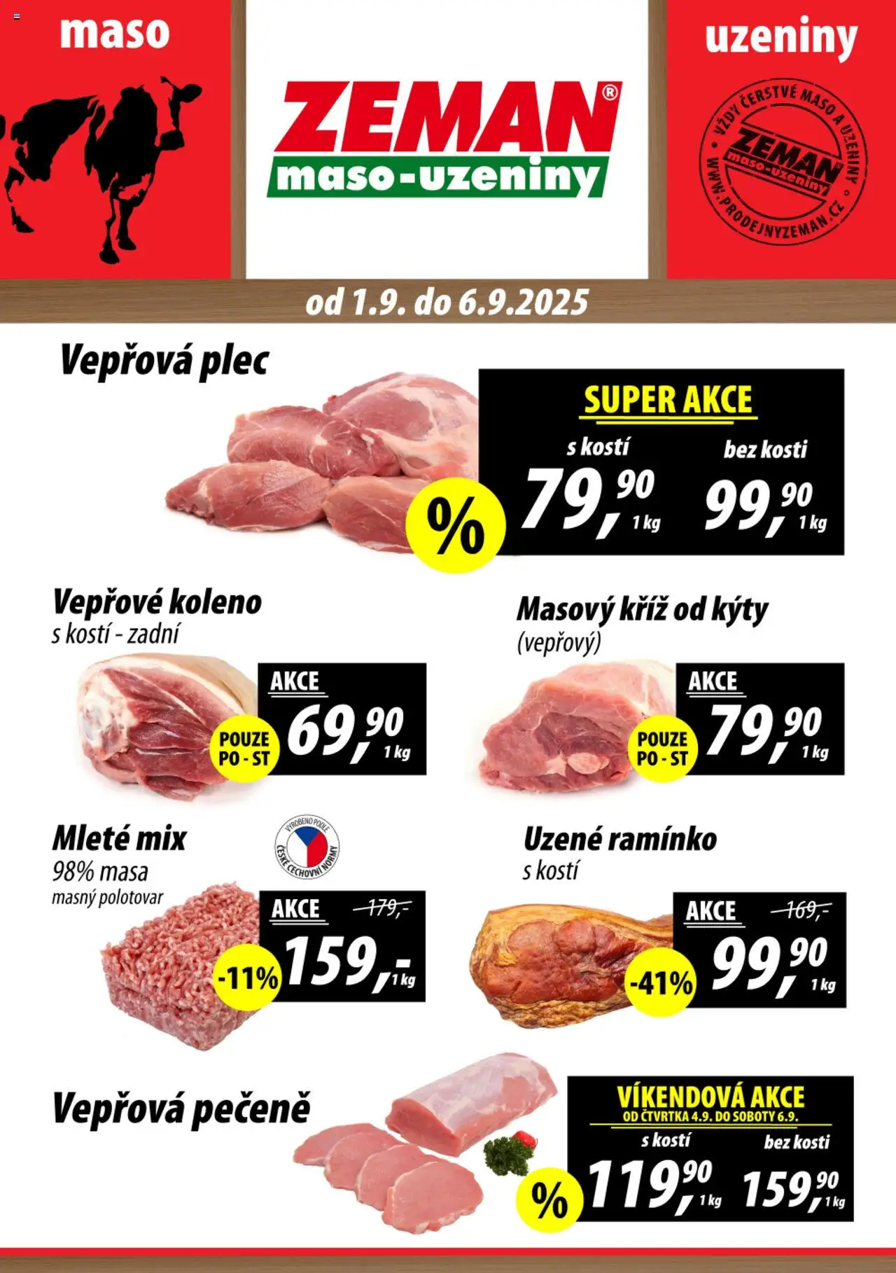 Prodejny Zeman leták - strana 1- platný od 01.09.2025