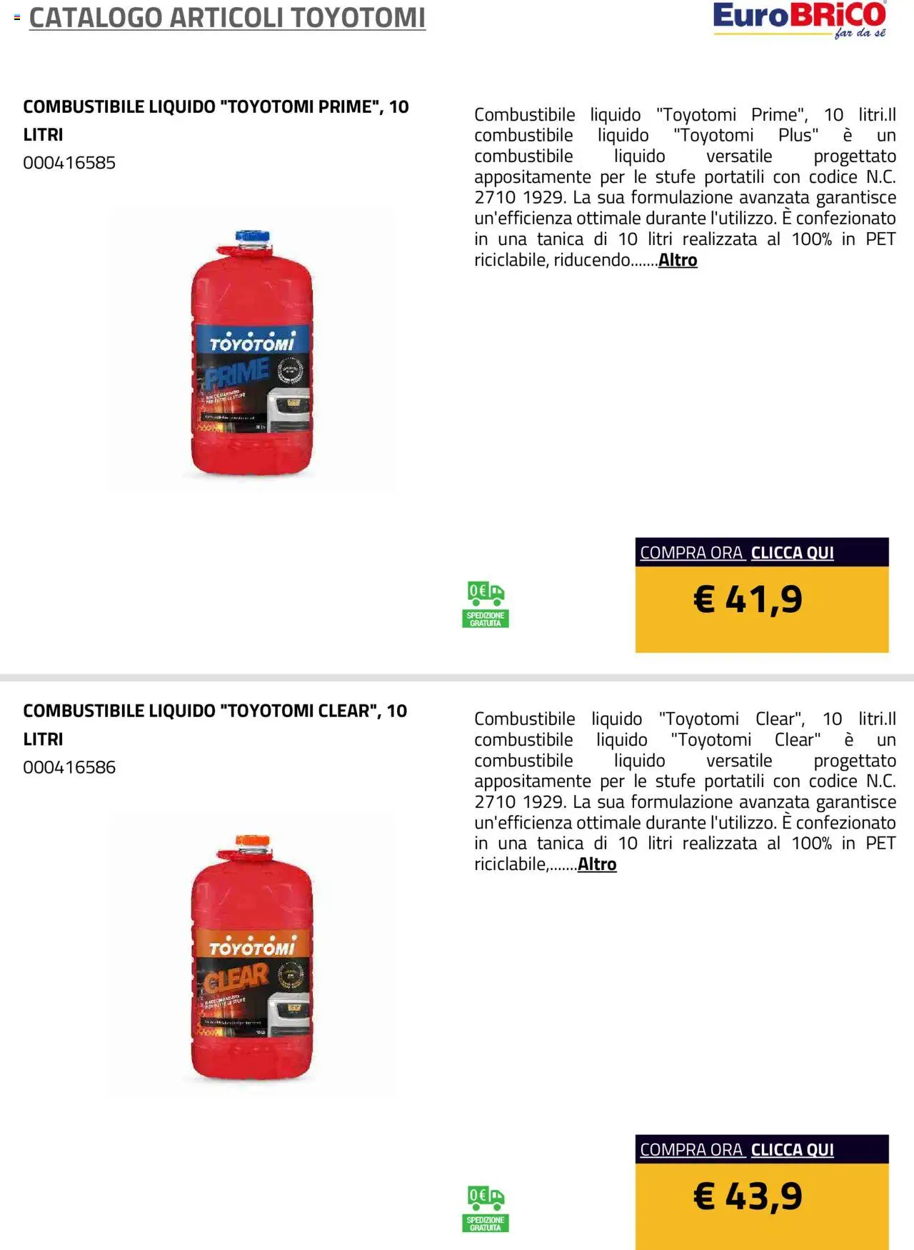 Eurobrico Articoli Toyotomi catalogo - pagina 10 - valido dal 23/07/2025