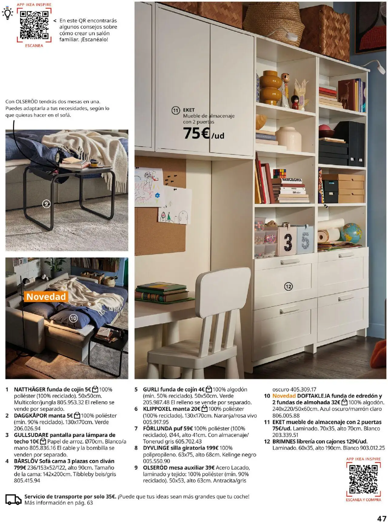 Catálogo IKEA Salones - Página de 47 - Válido desde 01/09/2025