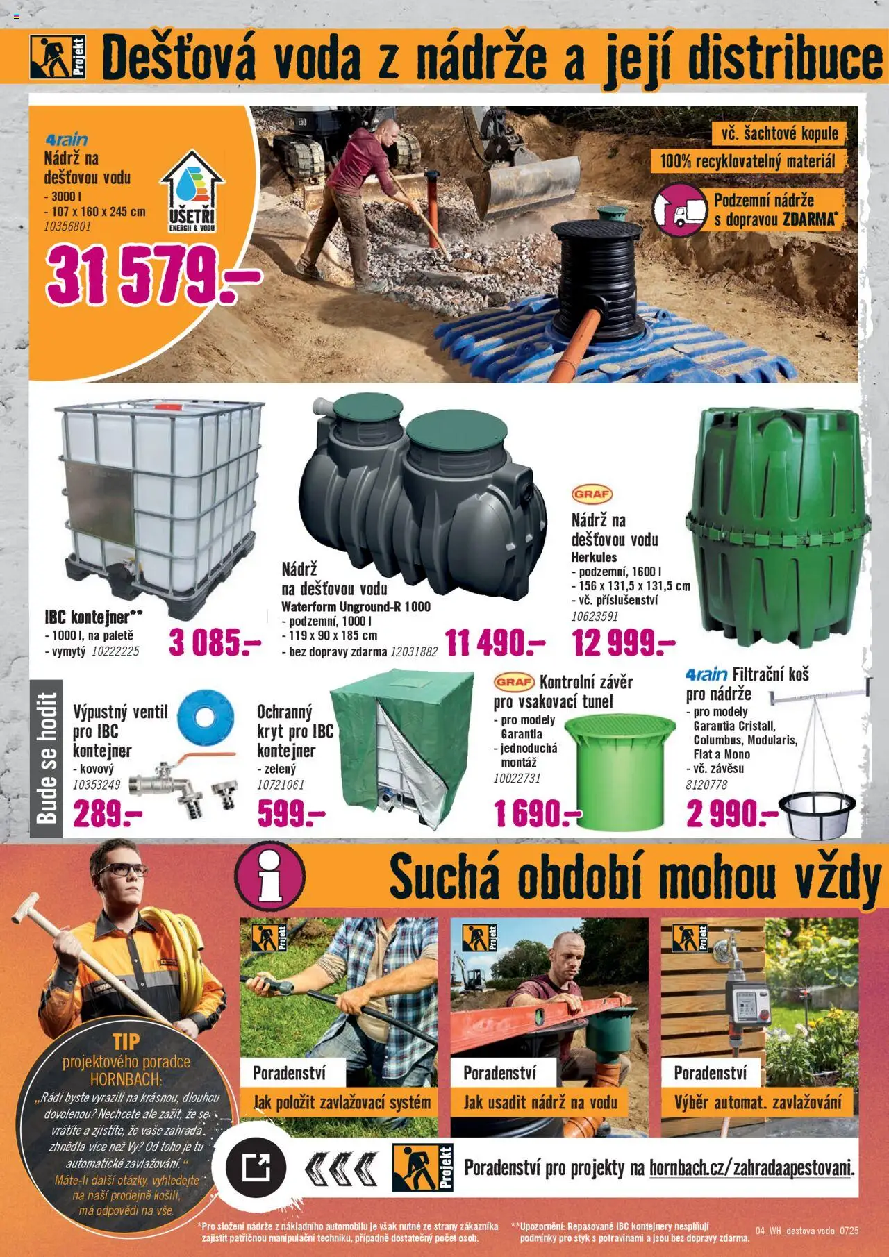 HORNBACH leták - Dešťová voda - strana 4- platný od 16.07.2025