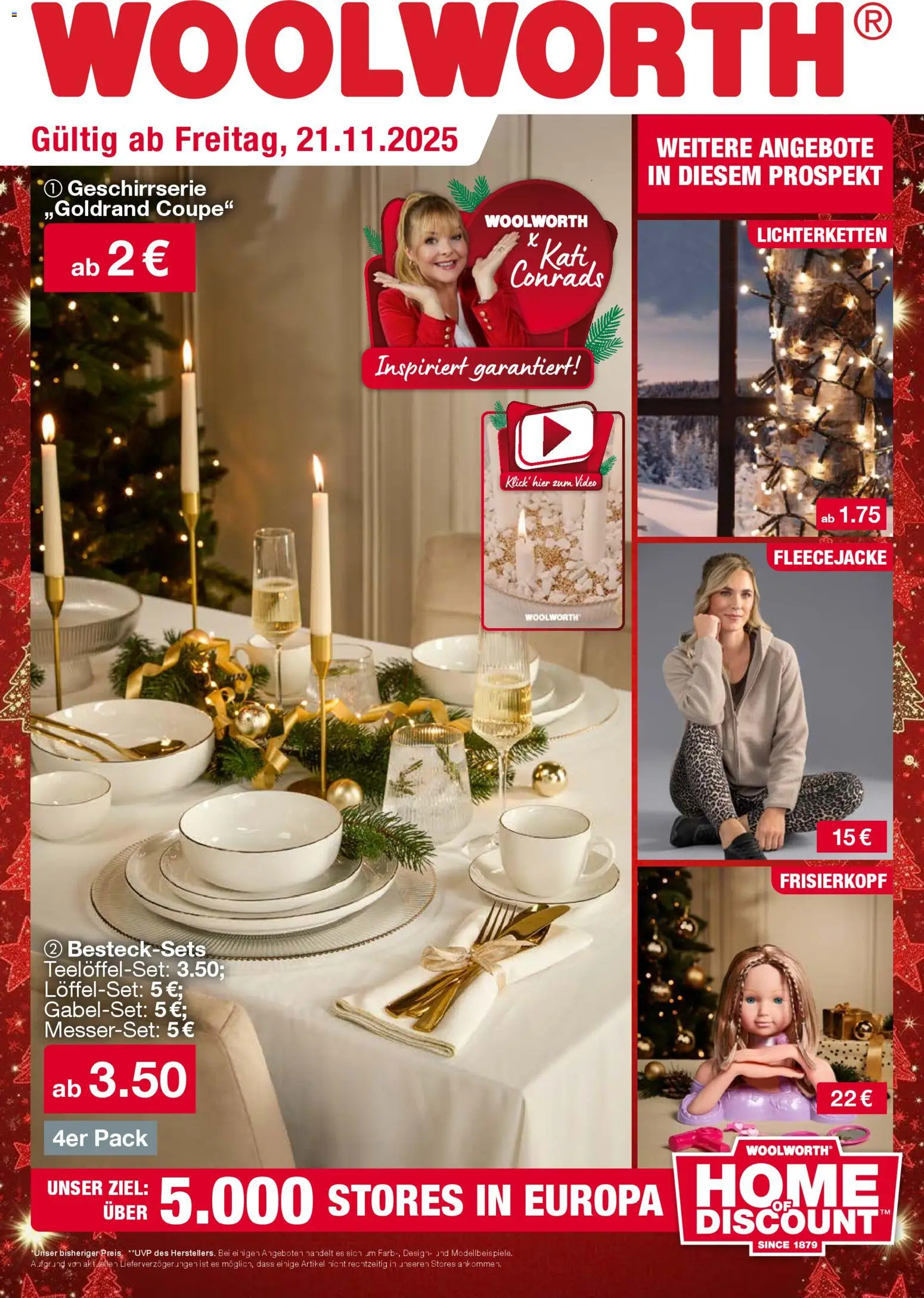 Woolworth Flugblatt - Seite 1- gültig ab 21.11.2025