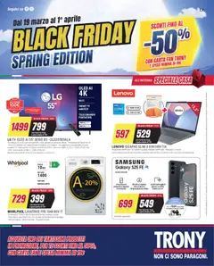 Anteprima Trony Black Friday valida dal 19/03/2026