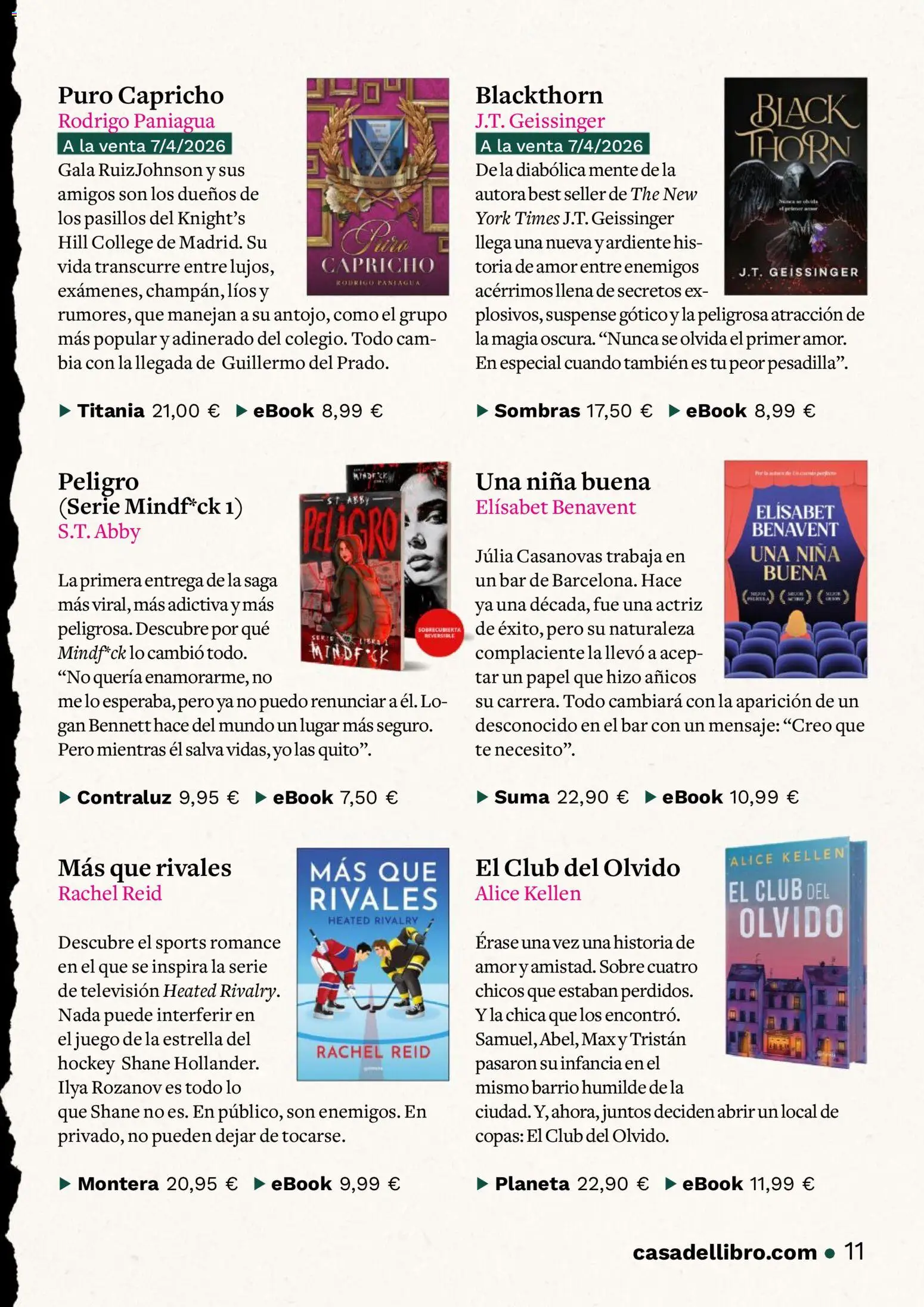 Casa del libro folleto - Página de 11 - Válido desde 01/04/2026