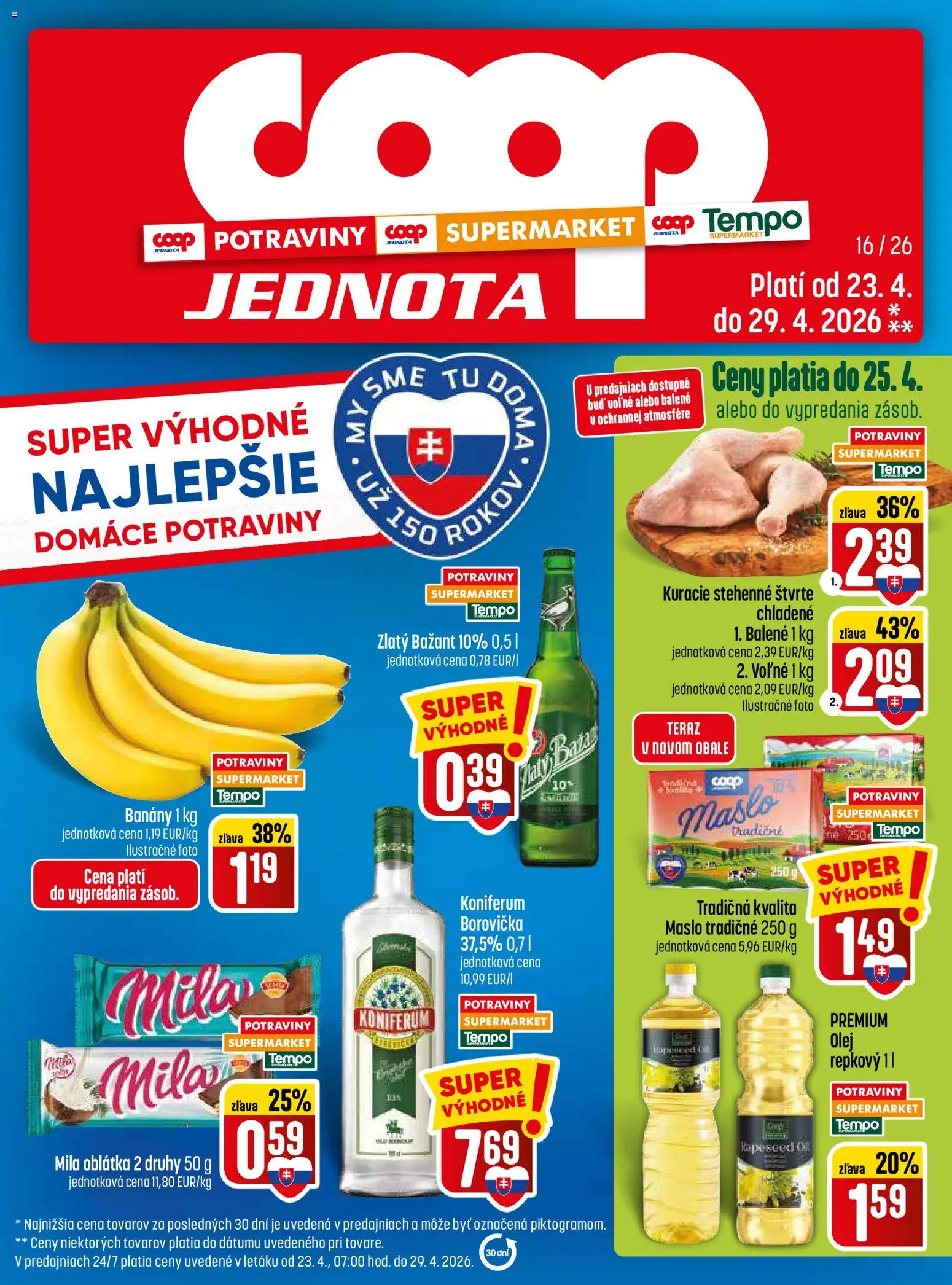 COOP Jednota leták - strana 1- platný od 23.04.2026