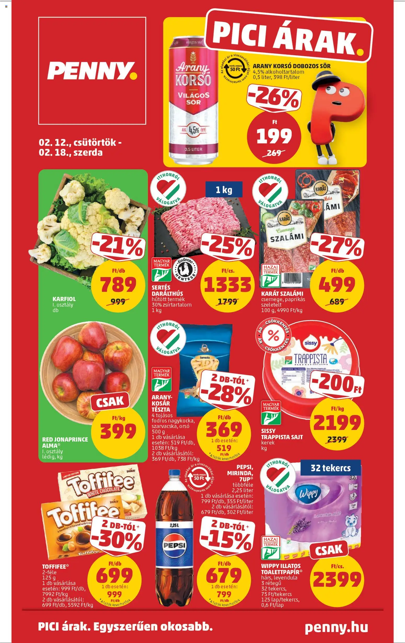 PENNY Akciós újság - 1oldal - érvényes 2026.02.12.-tól