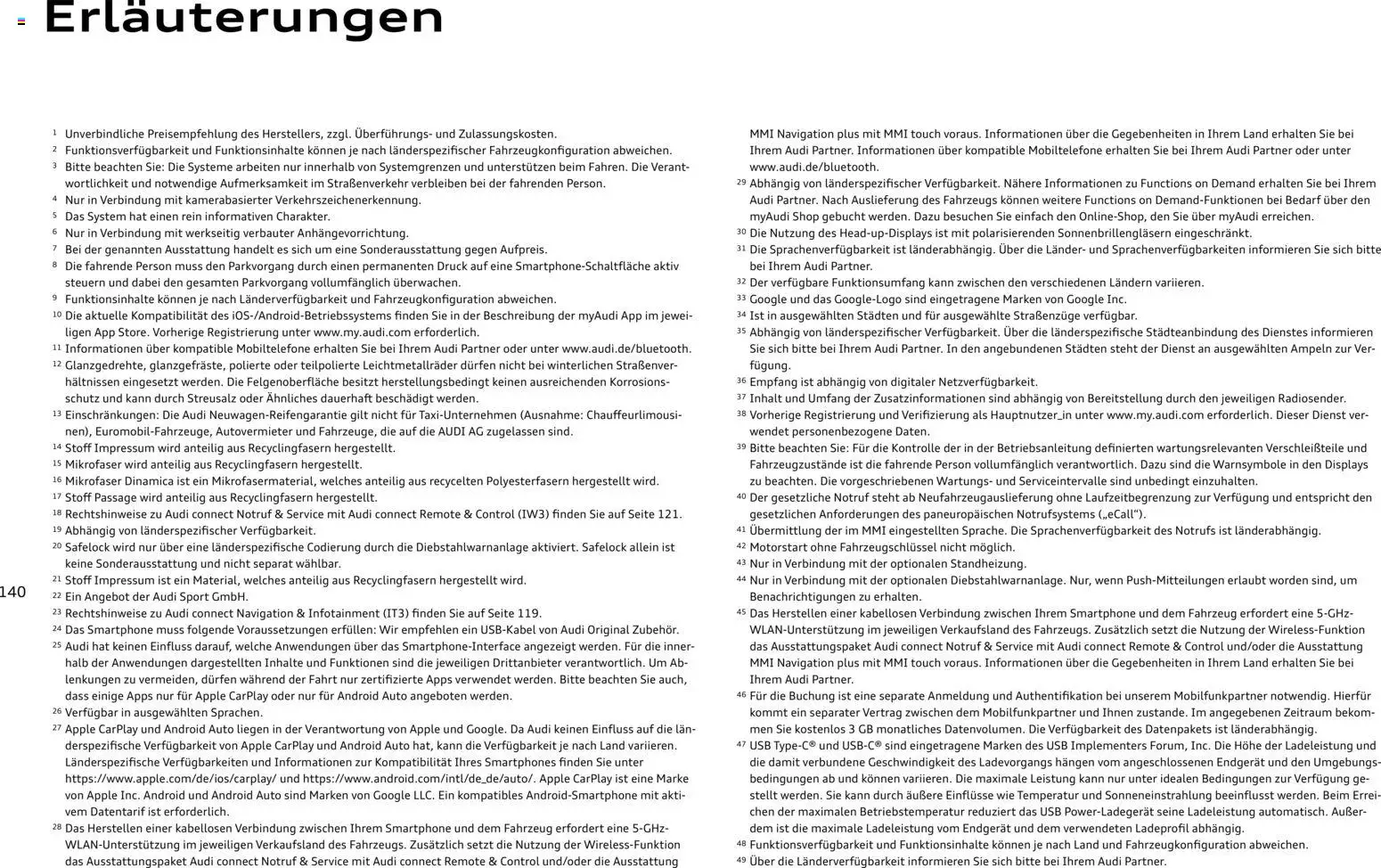 Audi Q3 - Seite 140 - gültig ab 29.01.2026