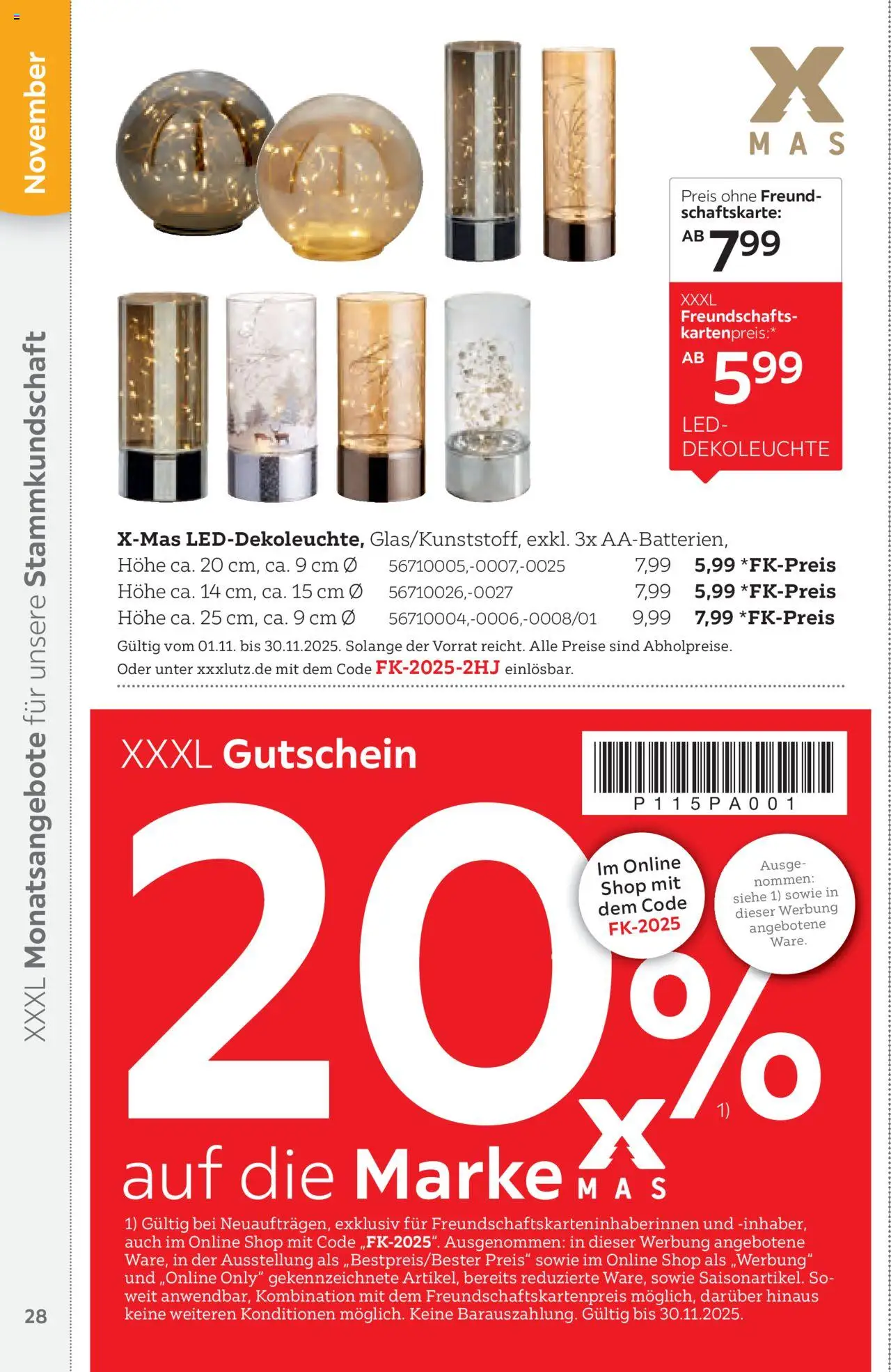 XXXL Lutz Freundschaftskartenjournal - Seite 28 - gültig ab 01.08.2025