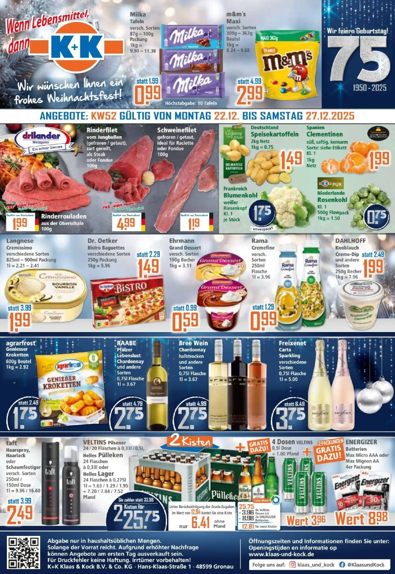 Klaas & Kock Prospekt - Seite 1 - gültig ab 22.12.2025