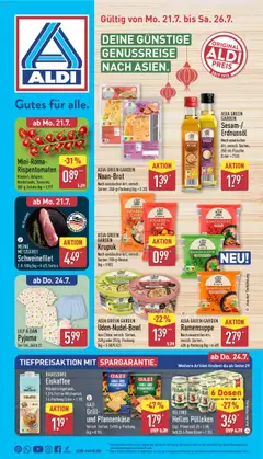 Vorschau Aldi Prospekt 	 gültig ab 21.07.2025