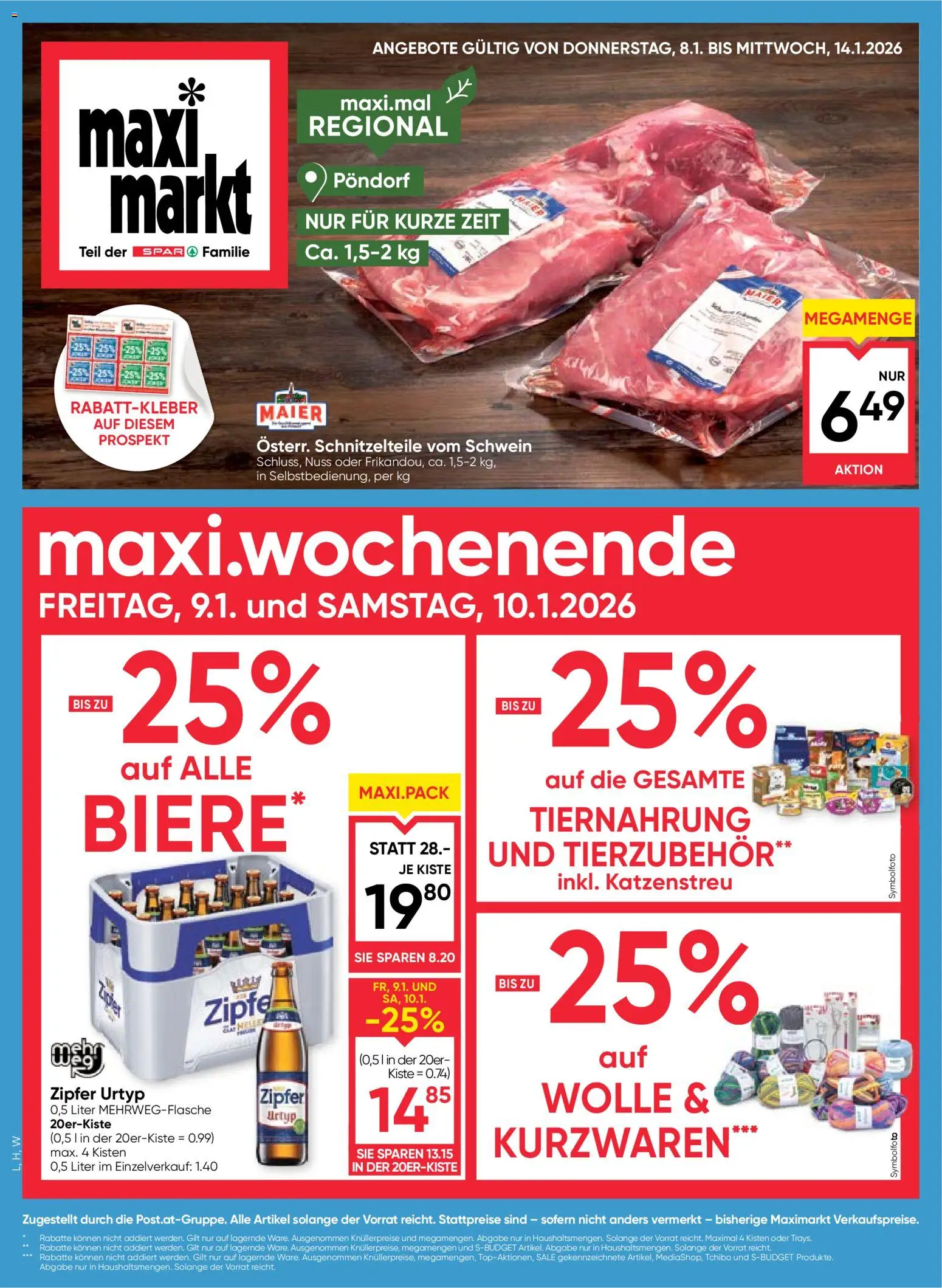 Maximarkt Flugblatt - Seite 1- gültig ab 08.01.2026