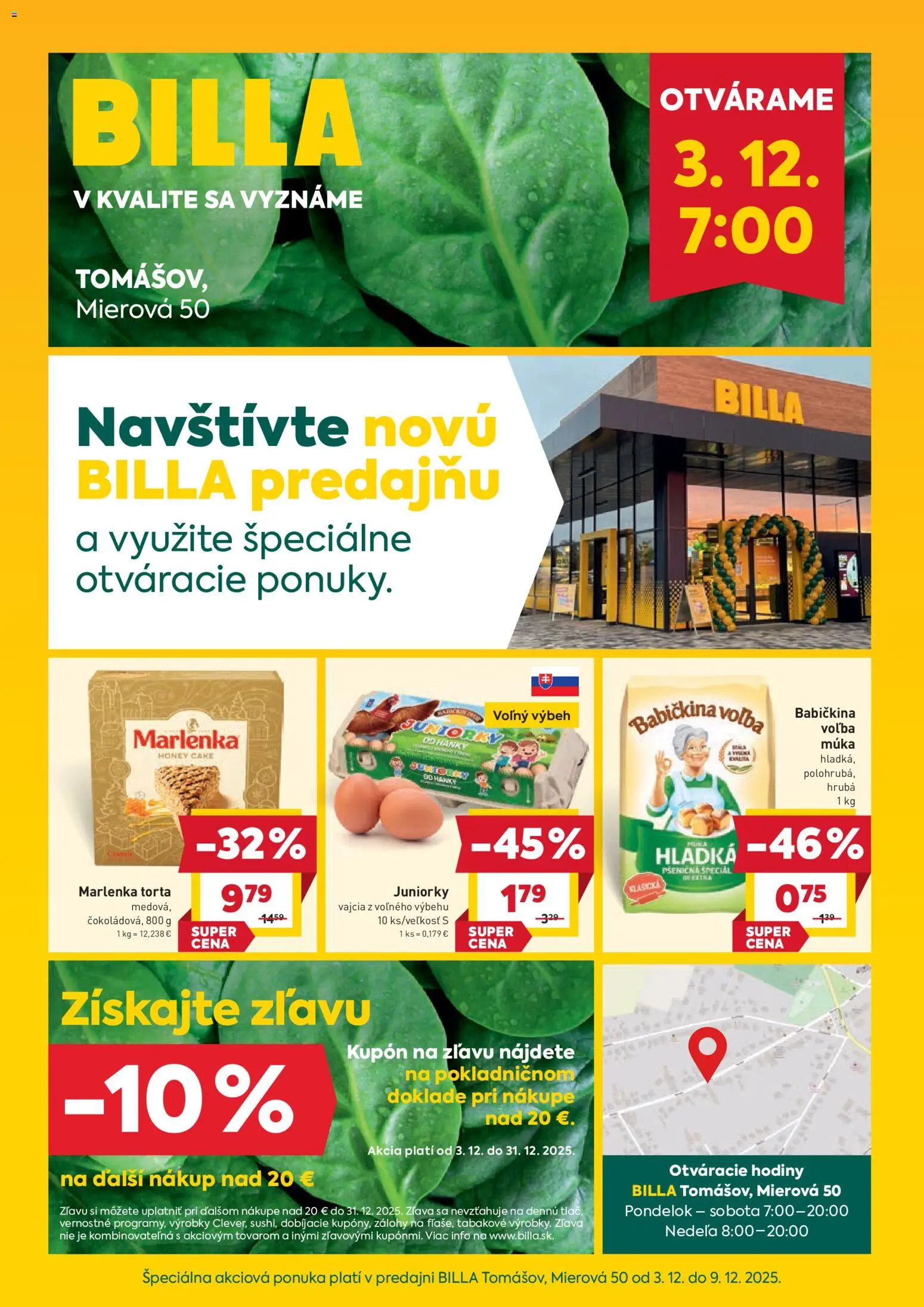 Billa nová predajňa - Tomášov - strana 1- platný od 03.12.2025