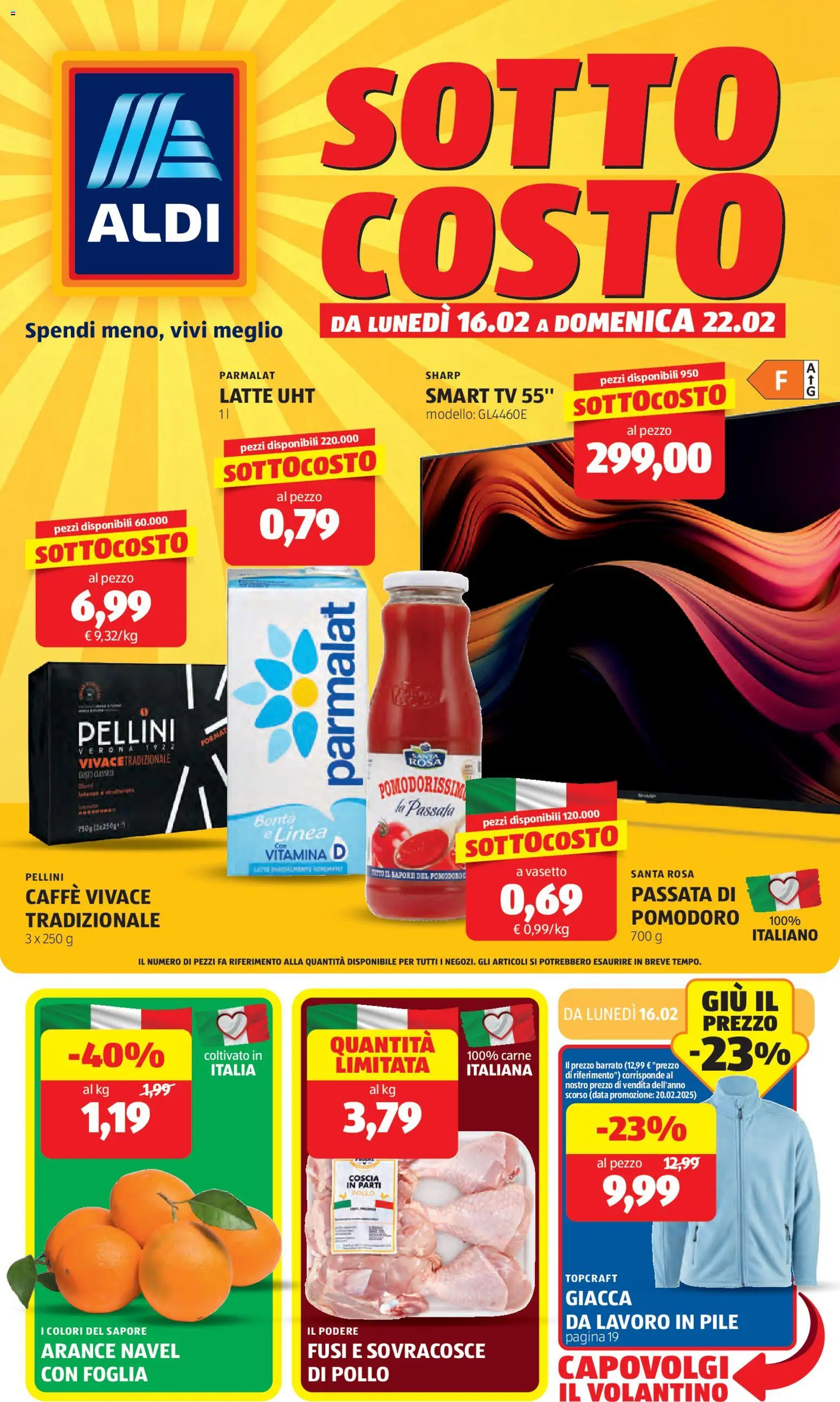 Volantino Aldi	 - pagina 1 - valido dal 16/02/2026