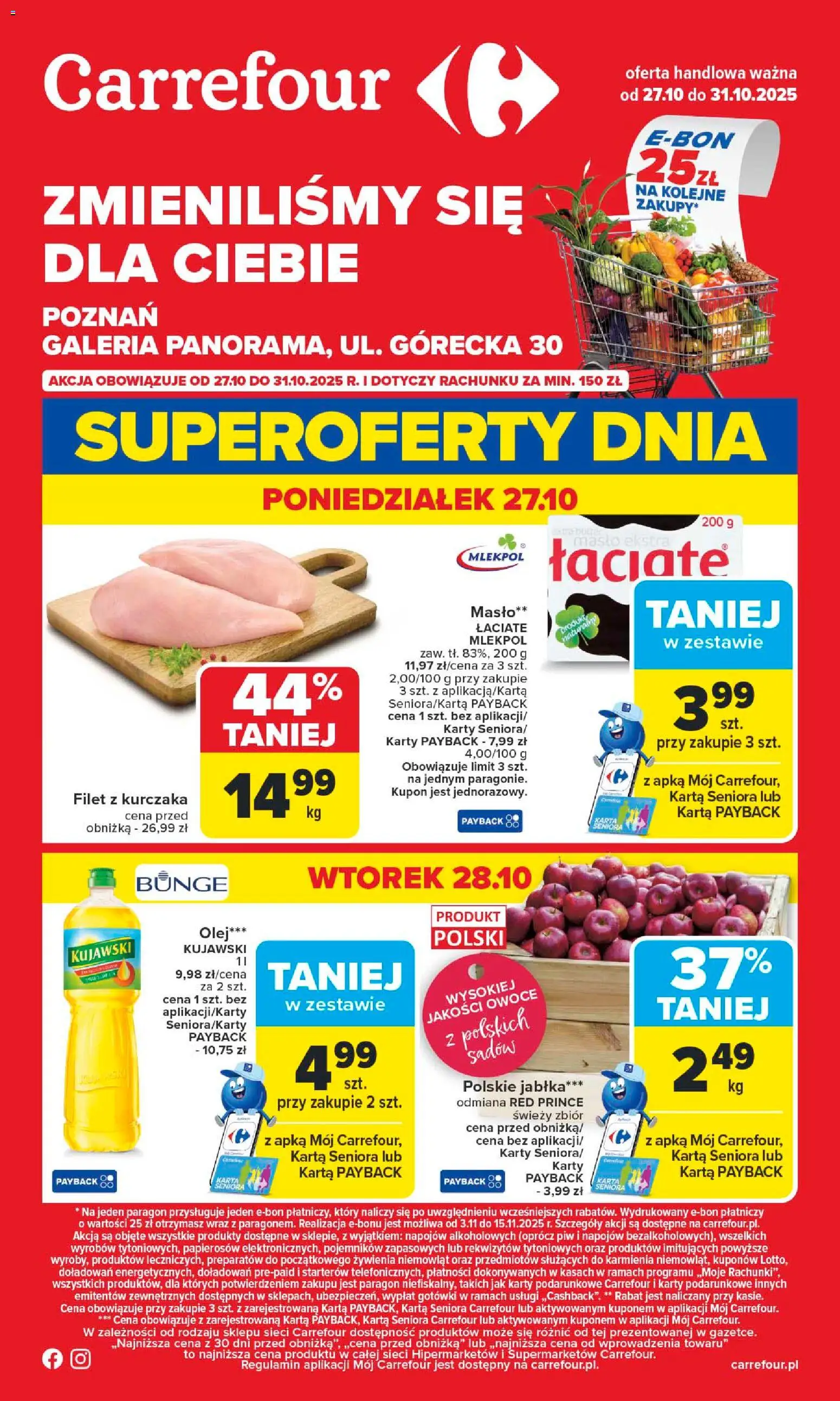 Carrefour Gazetka - Poznań Zmieniliśmy się dla Ciebie - strona 1- ważny od 27.10.2025