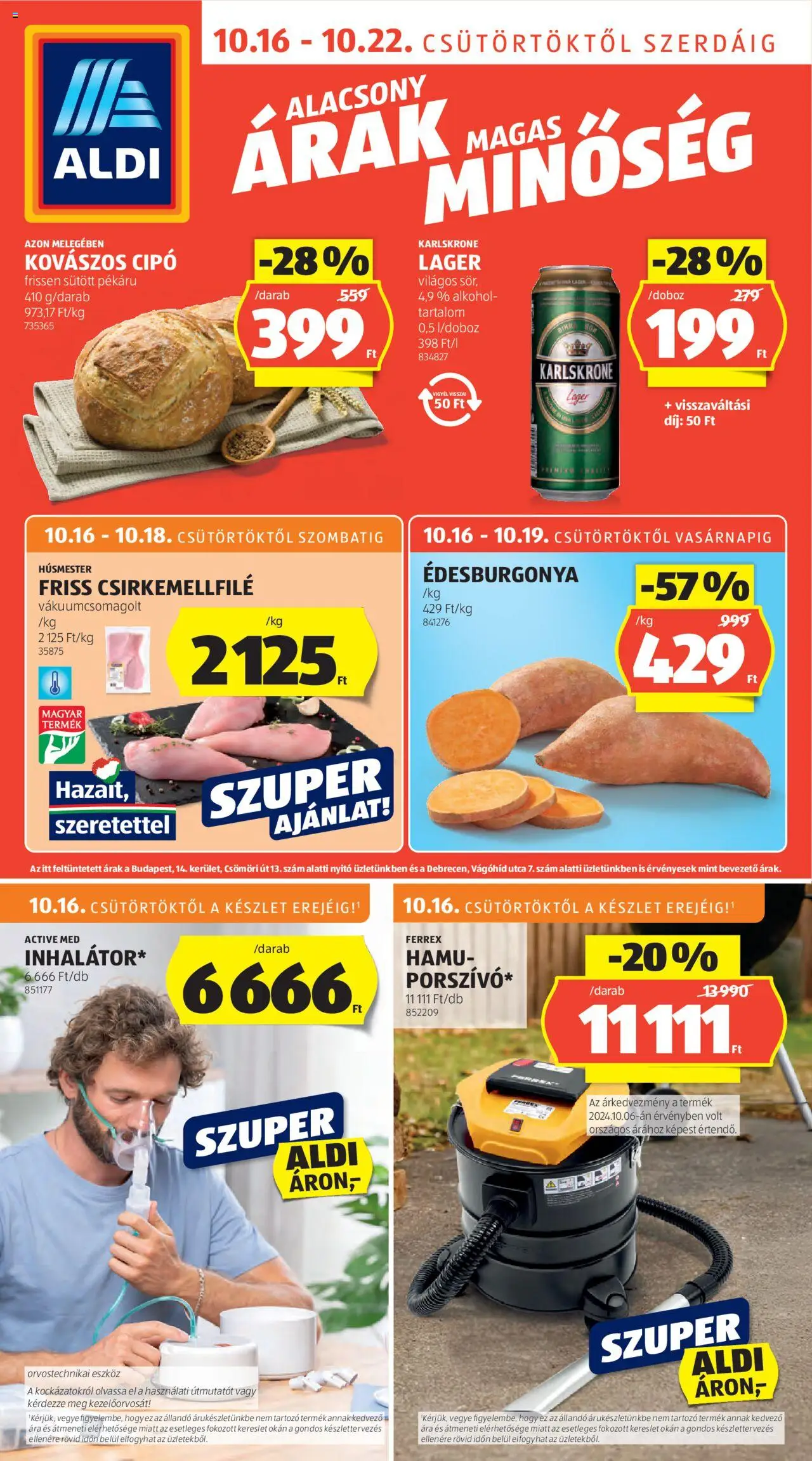 Aldi Akciós újság - 1oldal - érvényes 2025.10.16.-tól