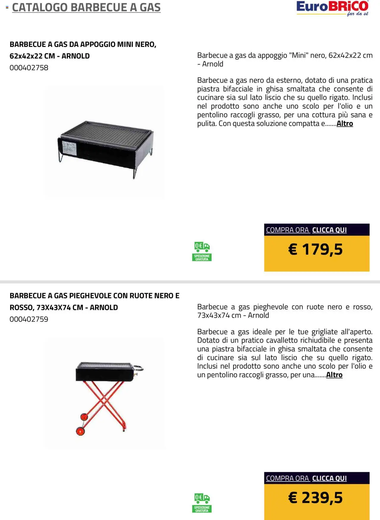 Eurobrico Barbecue a Gas catalogo - pagina 23 - valido dal 23/07/2025