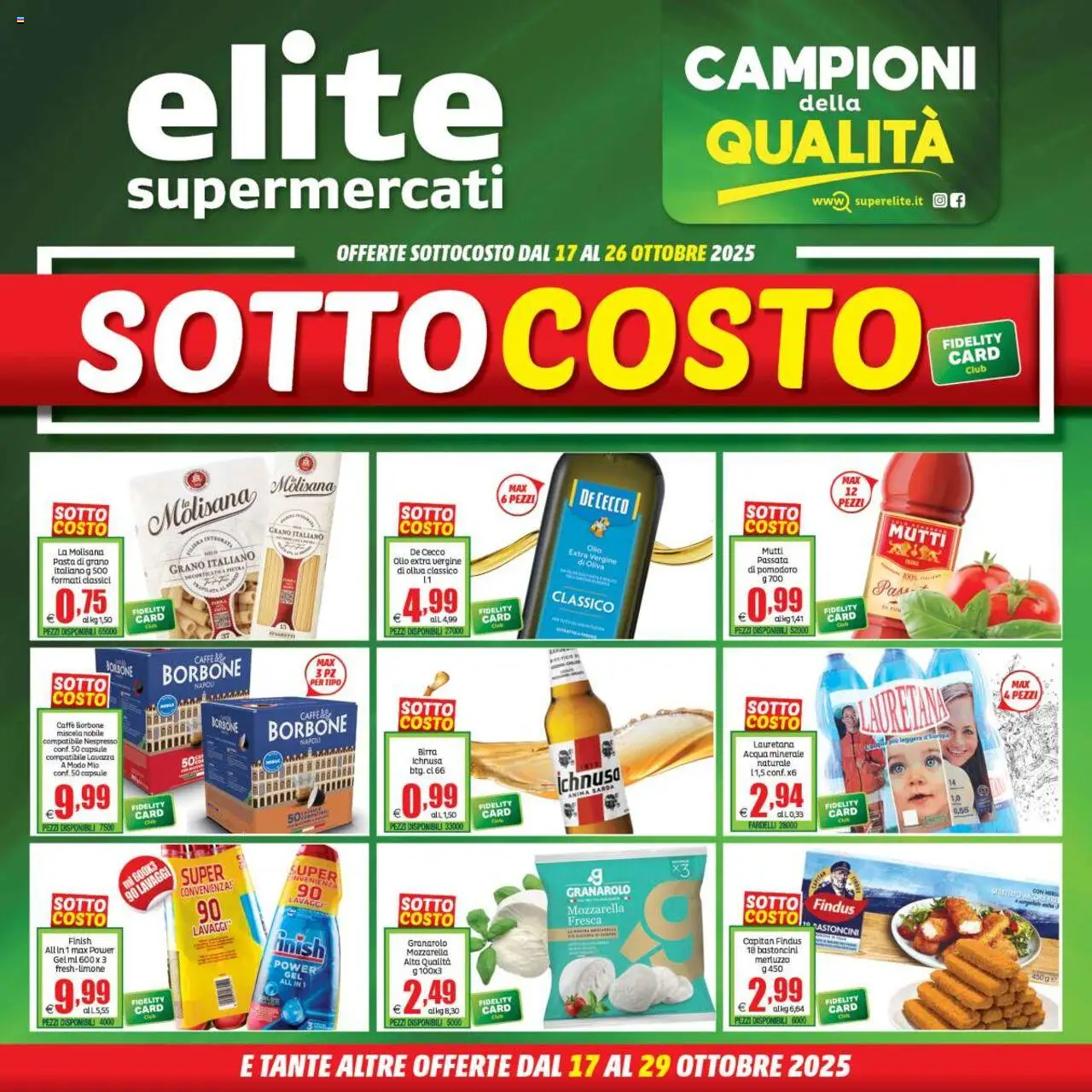 Volantino Elite Supermercati	 - pagina 1 - valido dal 17/10/2025