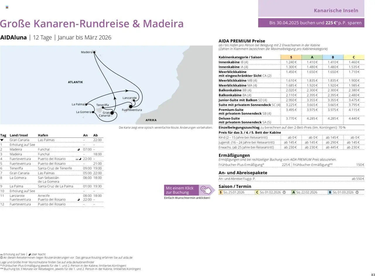 Aida Prospekt Winter 2025/26 - Seite 83 - gültig ab 01.10.2025