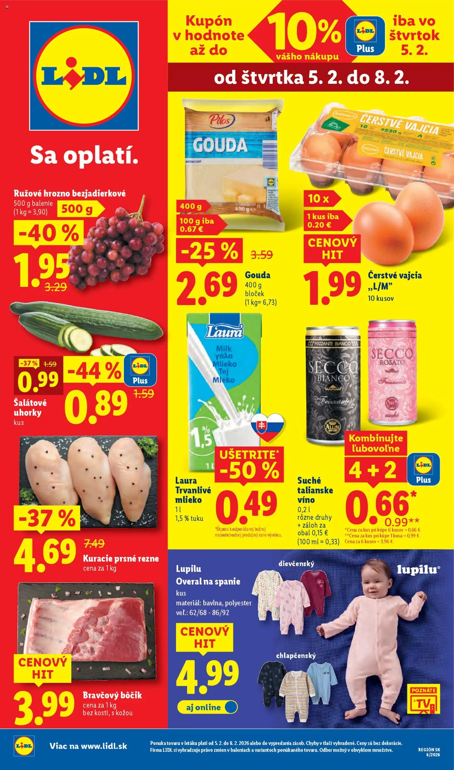 Lidl leták - strana 1- platný od 05.02.2026