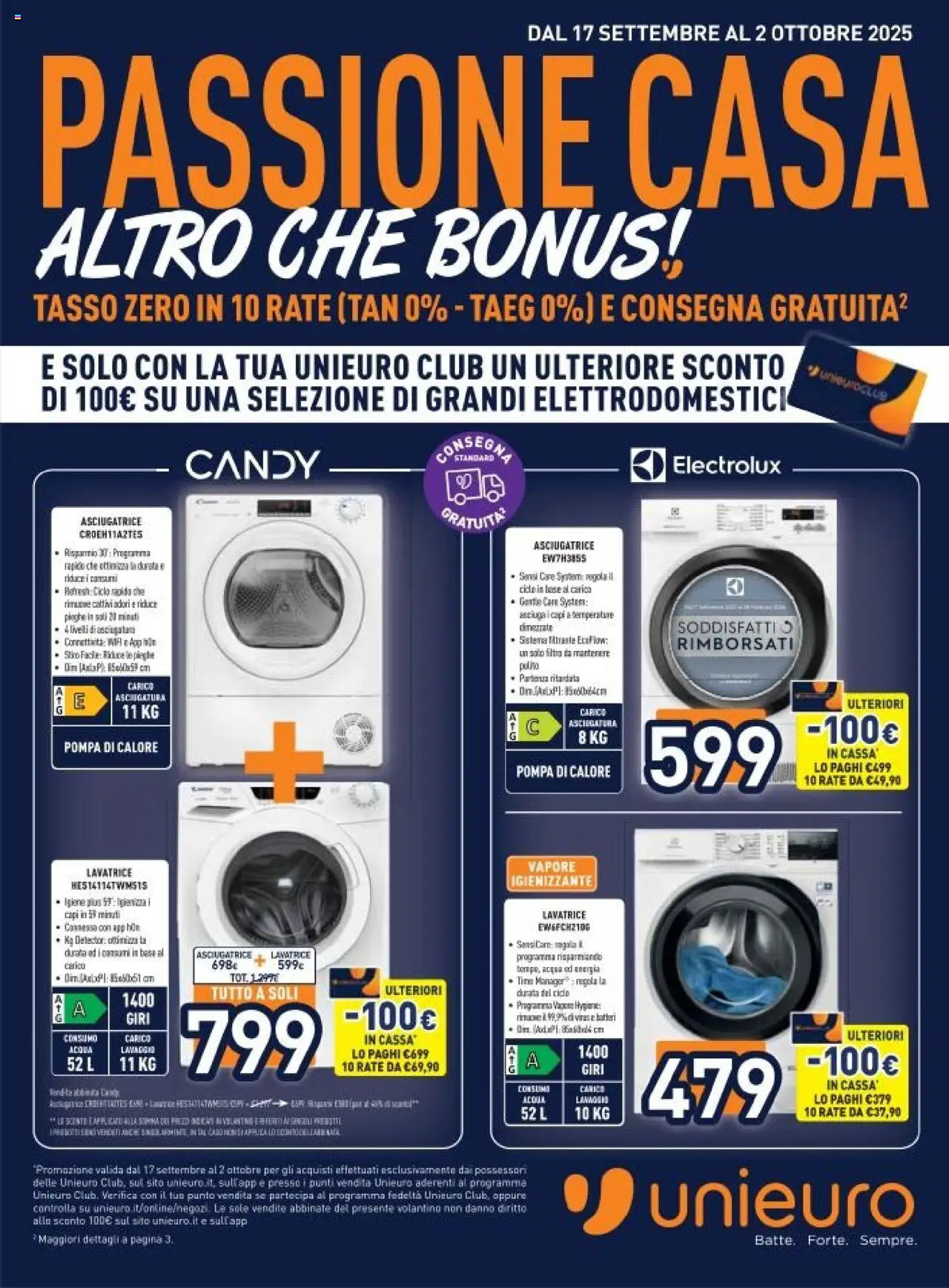 Volantino Unieuro	 - pagina 1 - valido dal 17/09/2025