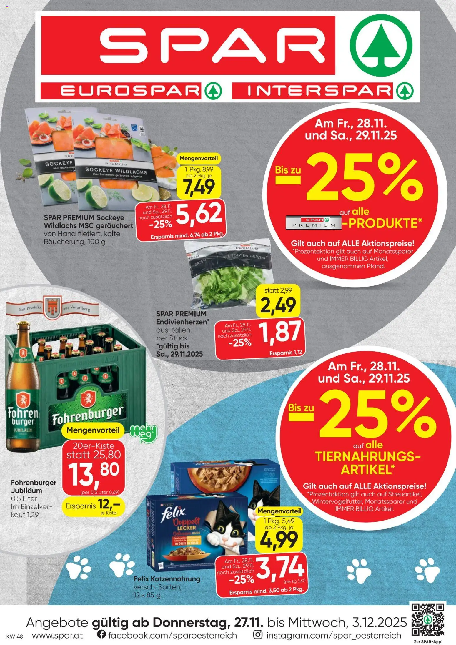 Spar Flugblatt - Seite 1- gültig ab 27.11.2025