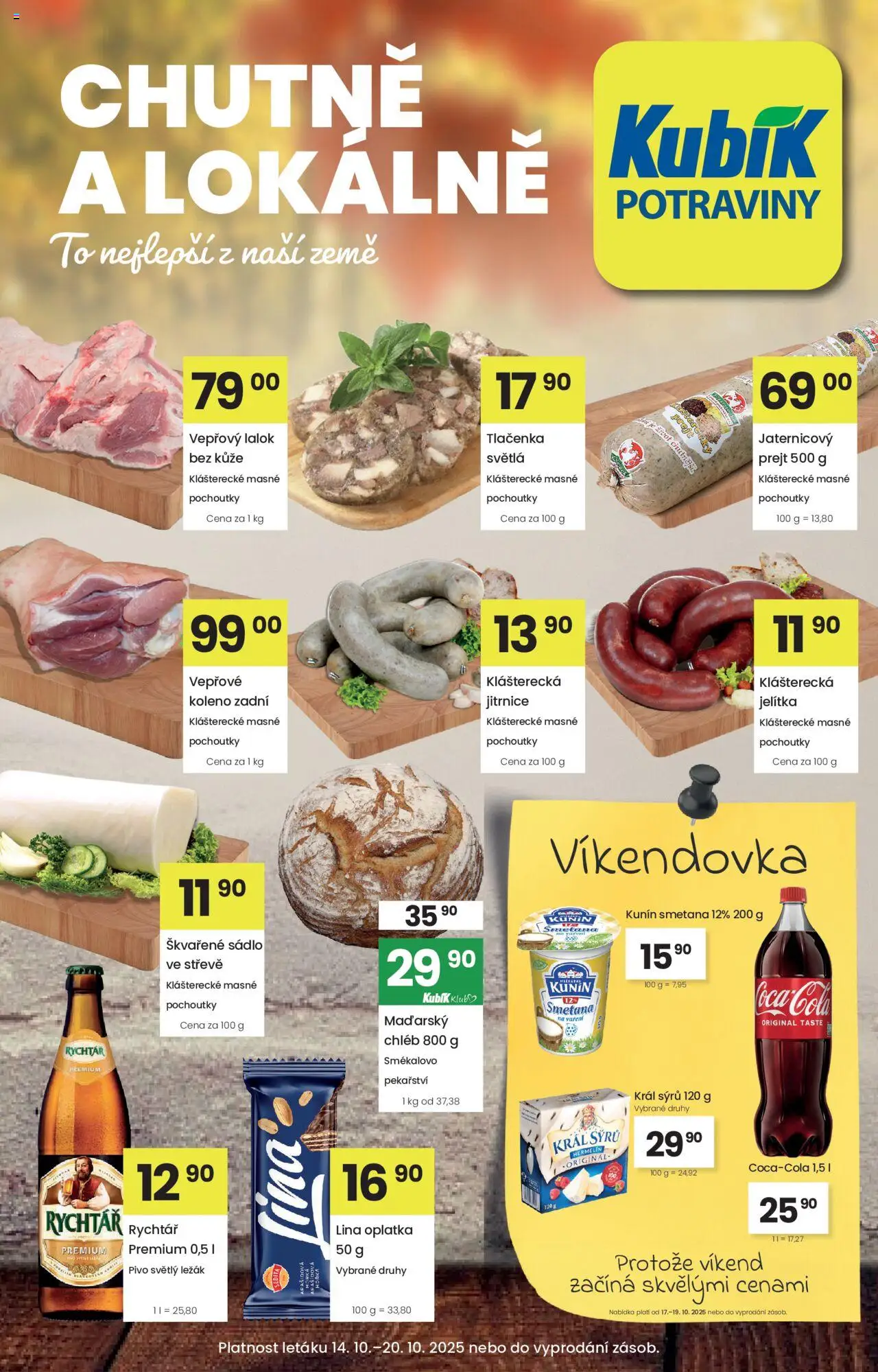 Kubík leták - strana 1- platný od 14.10.2025