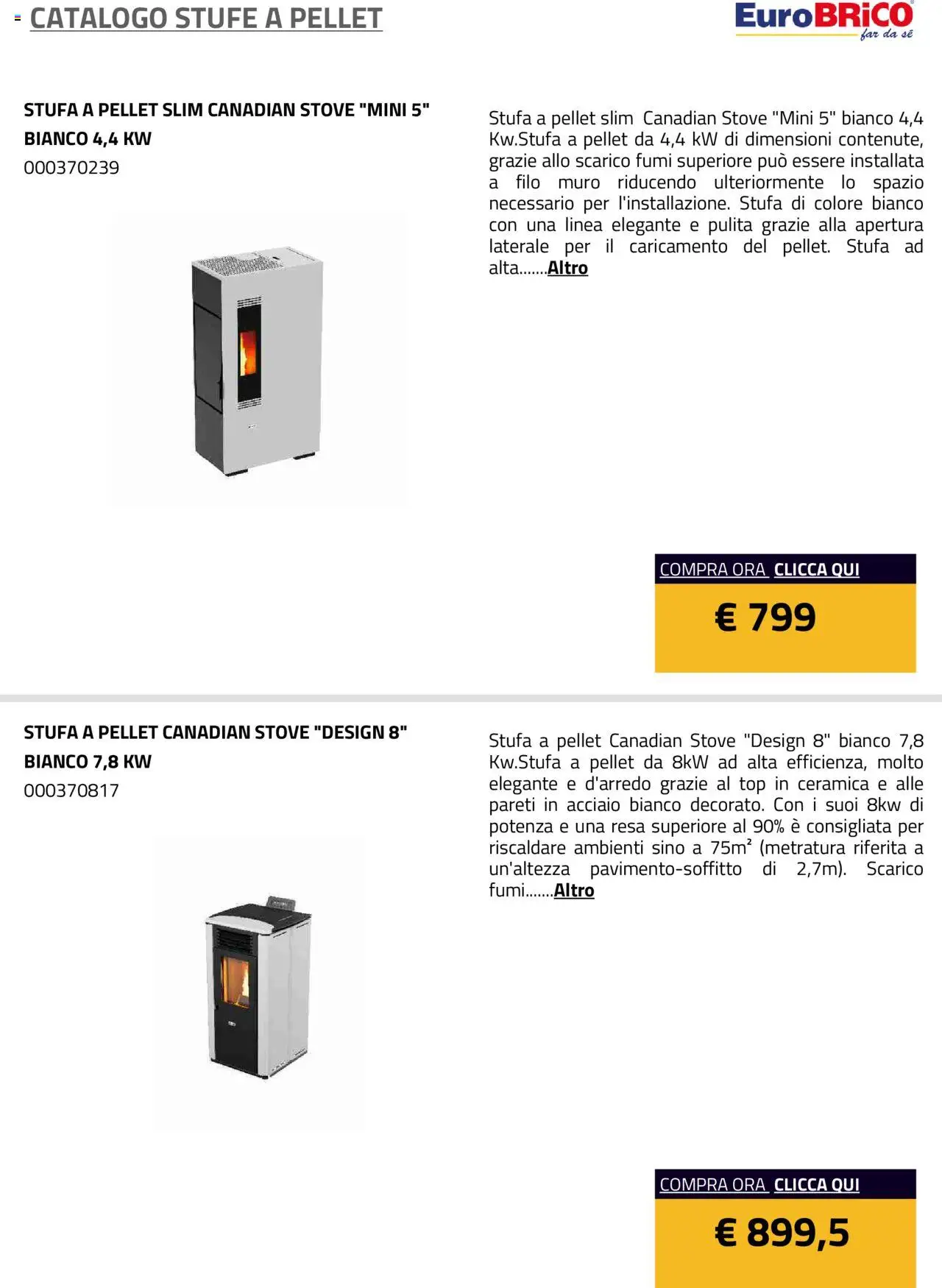 Eurobrico Stufe a Pellet catalogo - pagina 15 - valido dal 23/07/2025